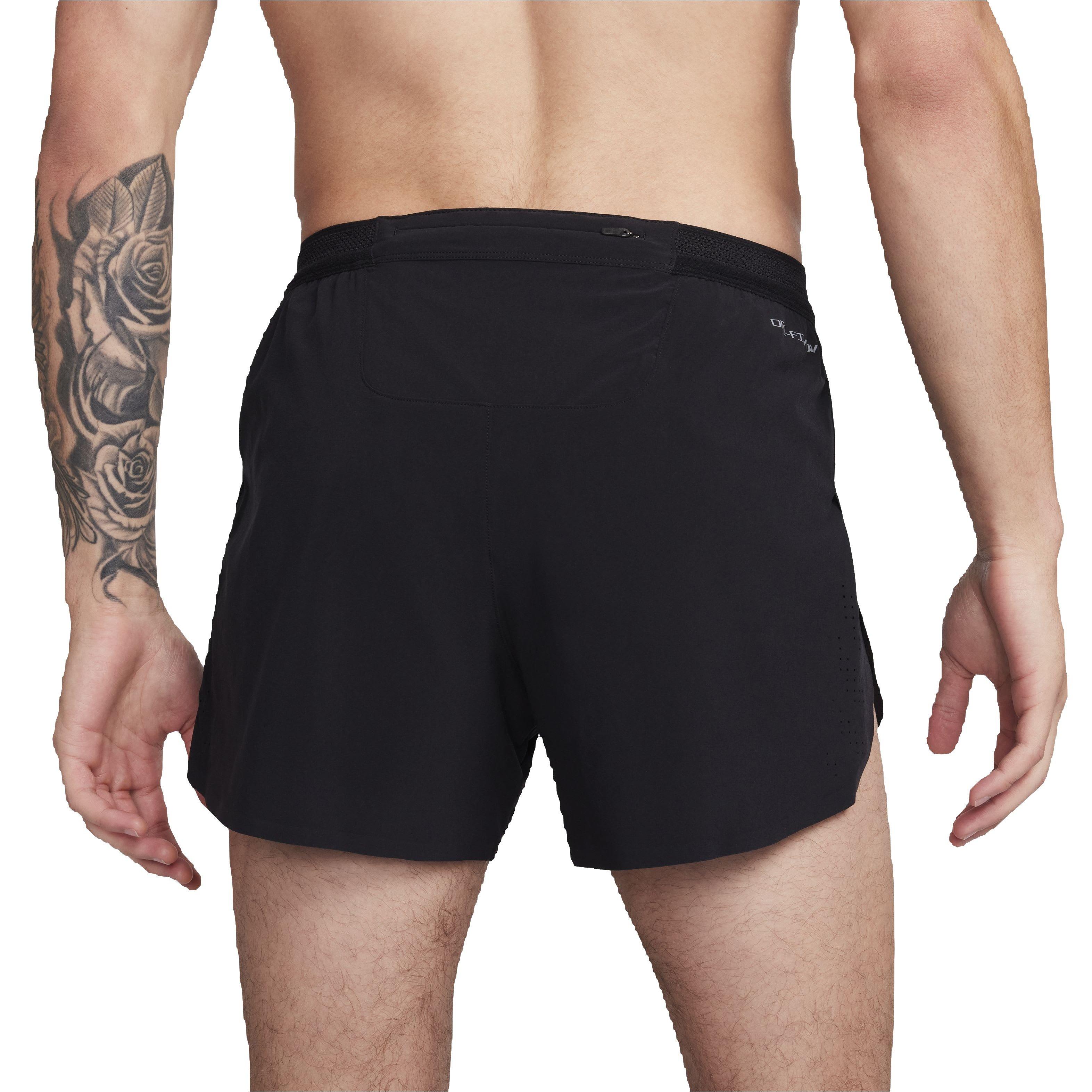 Nike Men's AeroSwift Dri-FIT ADV 4" Brief-Lined Running Shorts - Black - BLACK Thumbnail View 2