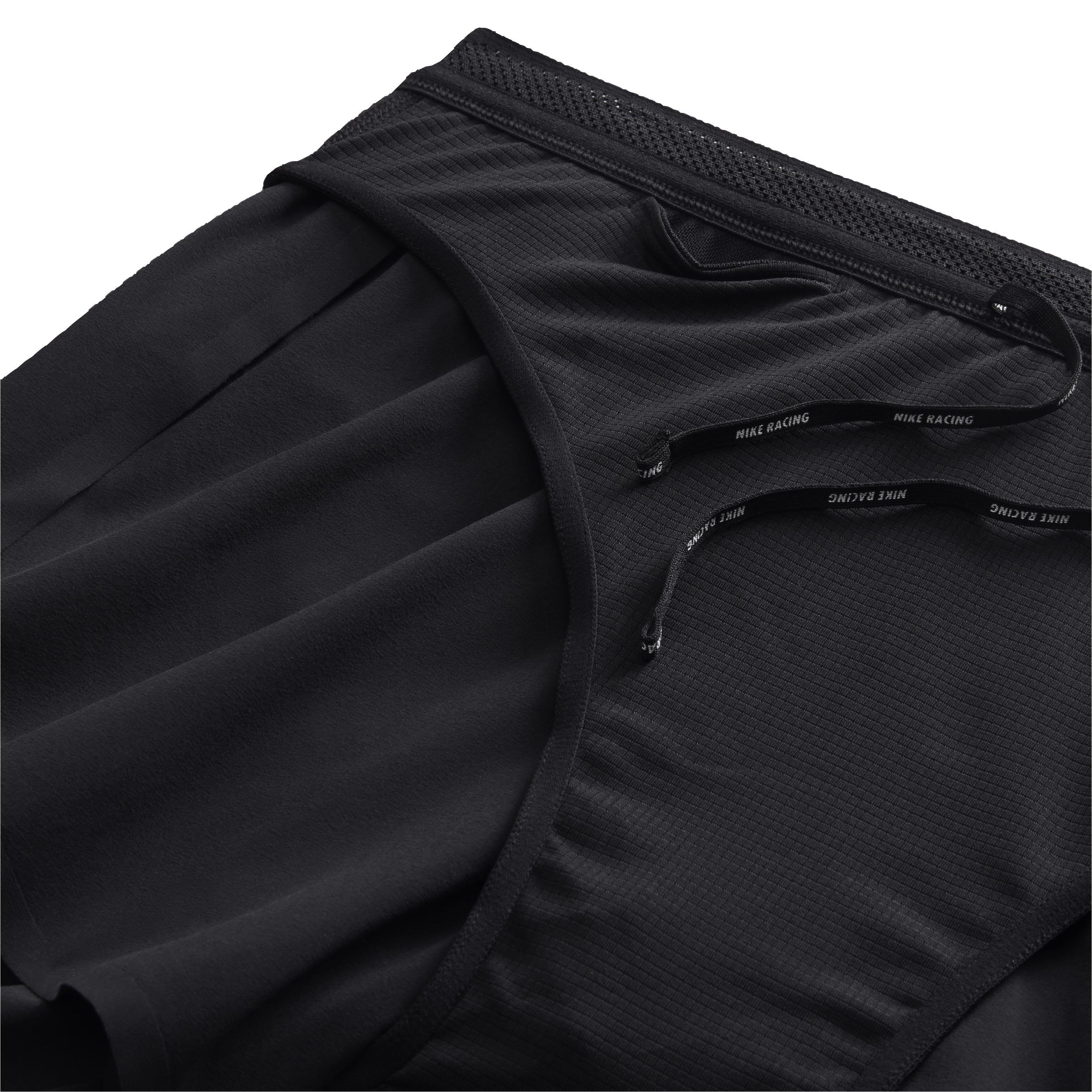 Nike Men's AeroSwift Dri-FIT ADV 4" Brief-Lined Running Shorts - BLACK Thumbnail View 3