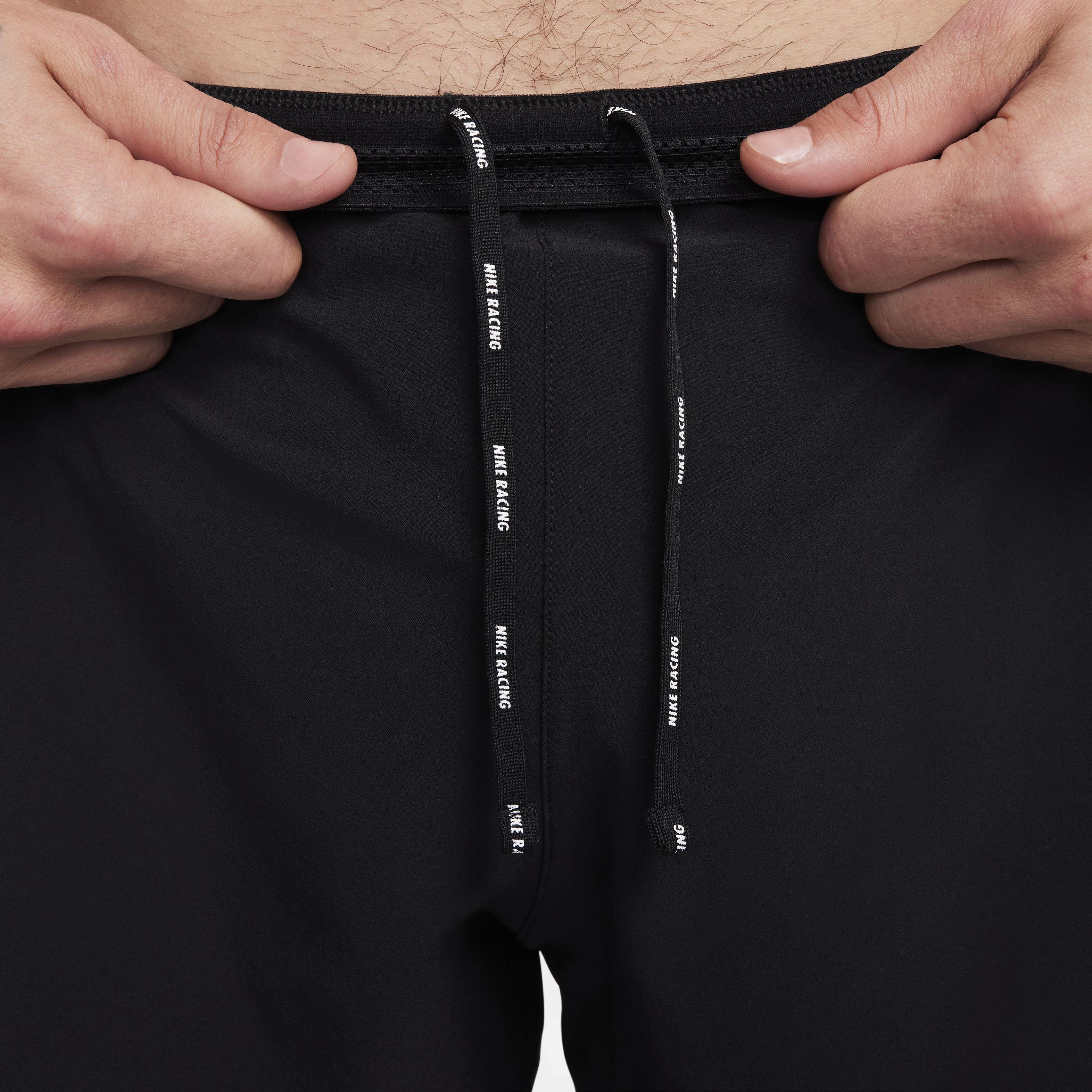 Nike Men's AeroSwift Dri-FIT ADV 4" Brief-Lined Running Shorts - Black - BLACK Thumbnail View 4