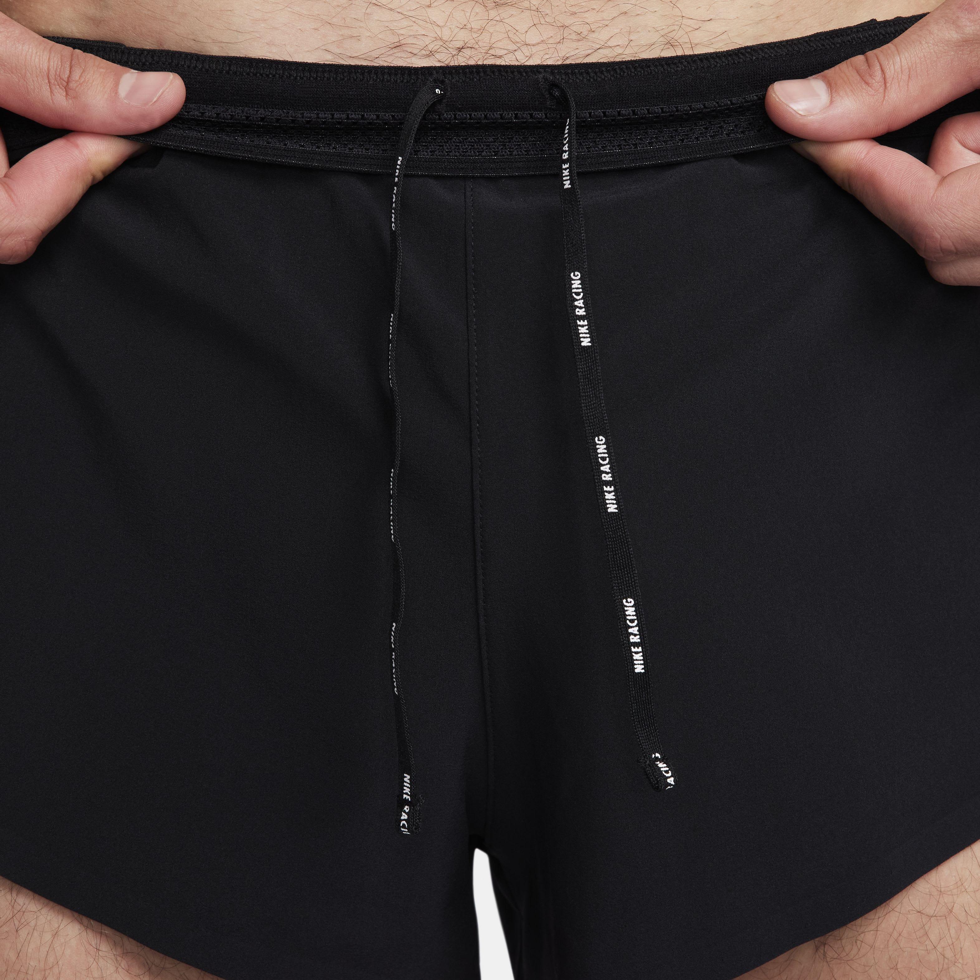Nike Men's AeroSwift Dri-FIT ADV 2" Brief-Lined Running Shorts - BLACK Thumbnail View 4