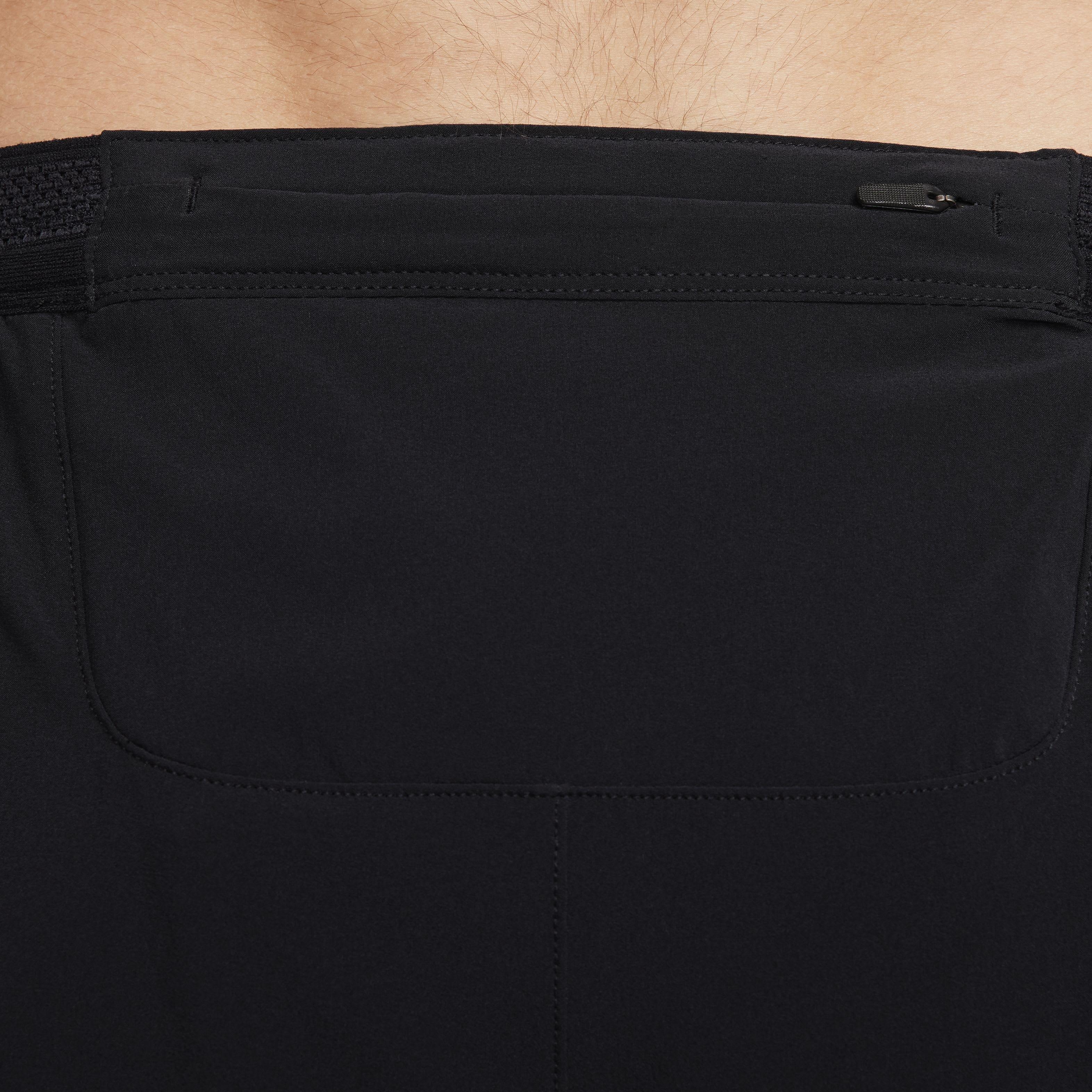 Nike Men's AeroSwift Dri-FIT ADV 2" Brief-Lined Running Shorts - BLACK Thumbnail View 5