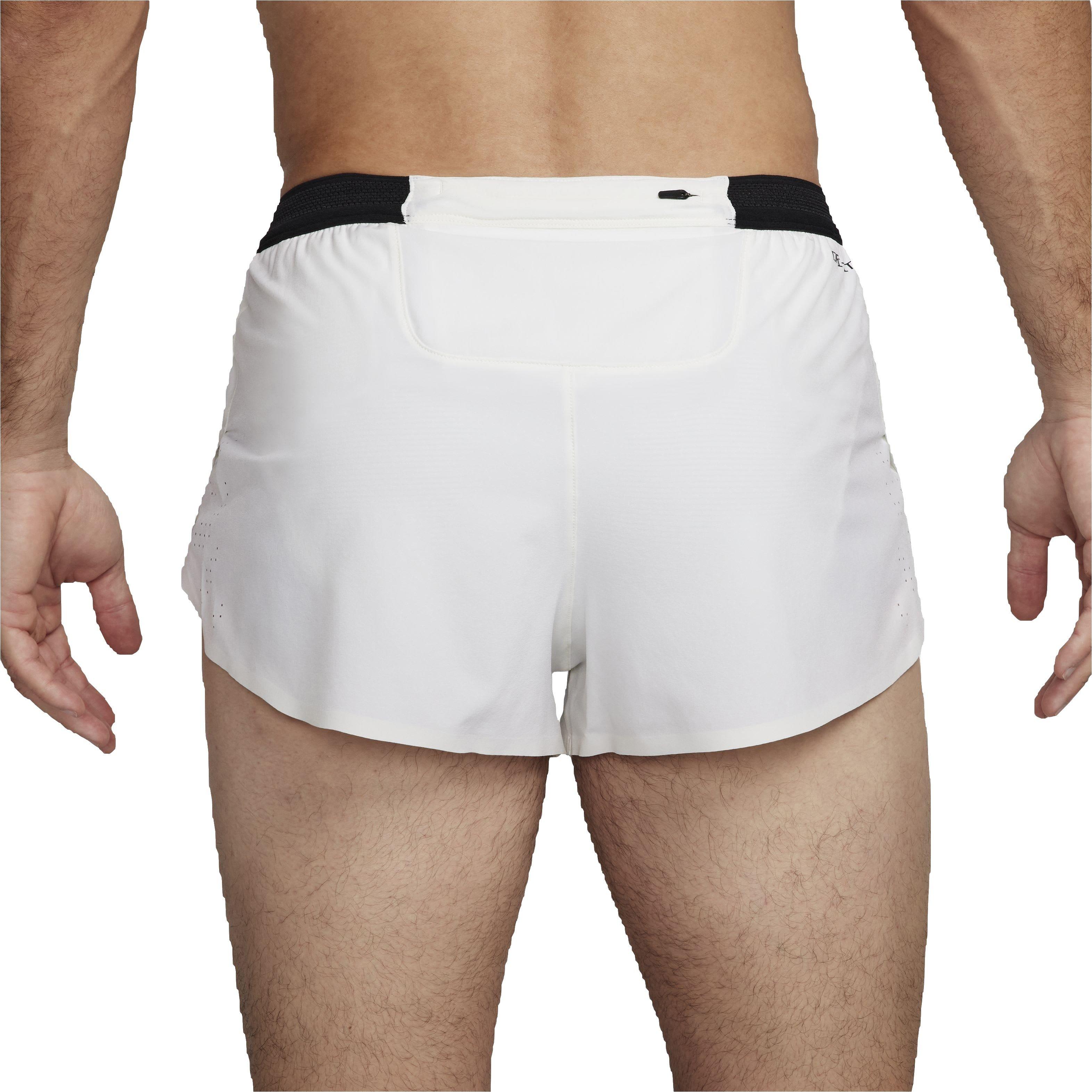 Nike Men's AeroSwift Dri-FIT ADV 2" Brief-Lined Running Shorts - WHITE Thumbnail View 2