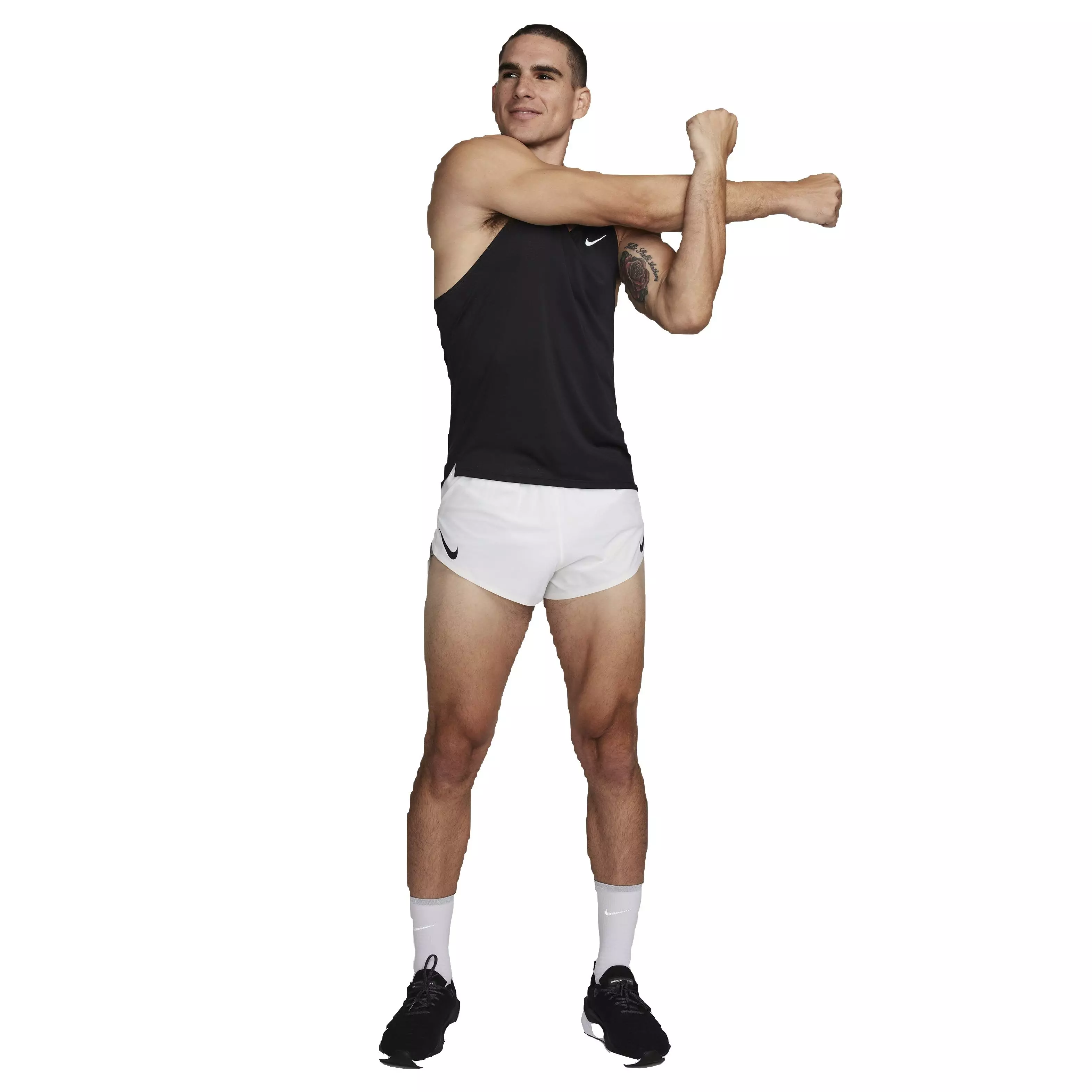 Nike Men's AeroSwift Dri-FIT ADV 2" Brief-Lined Running Shorts - WHITE
