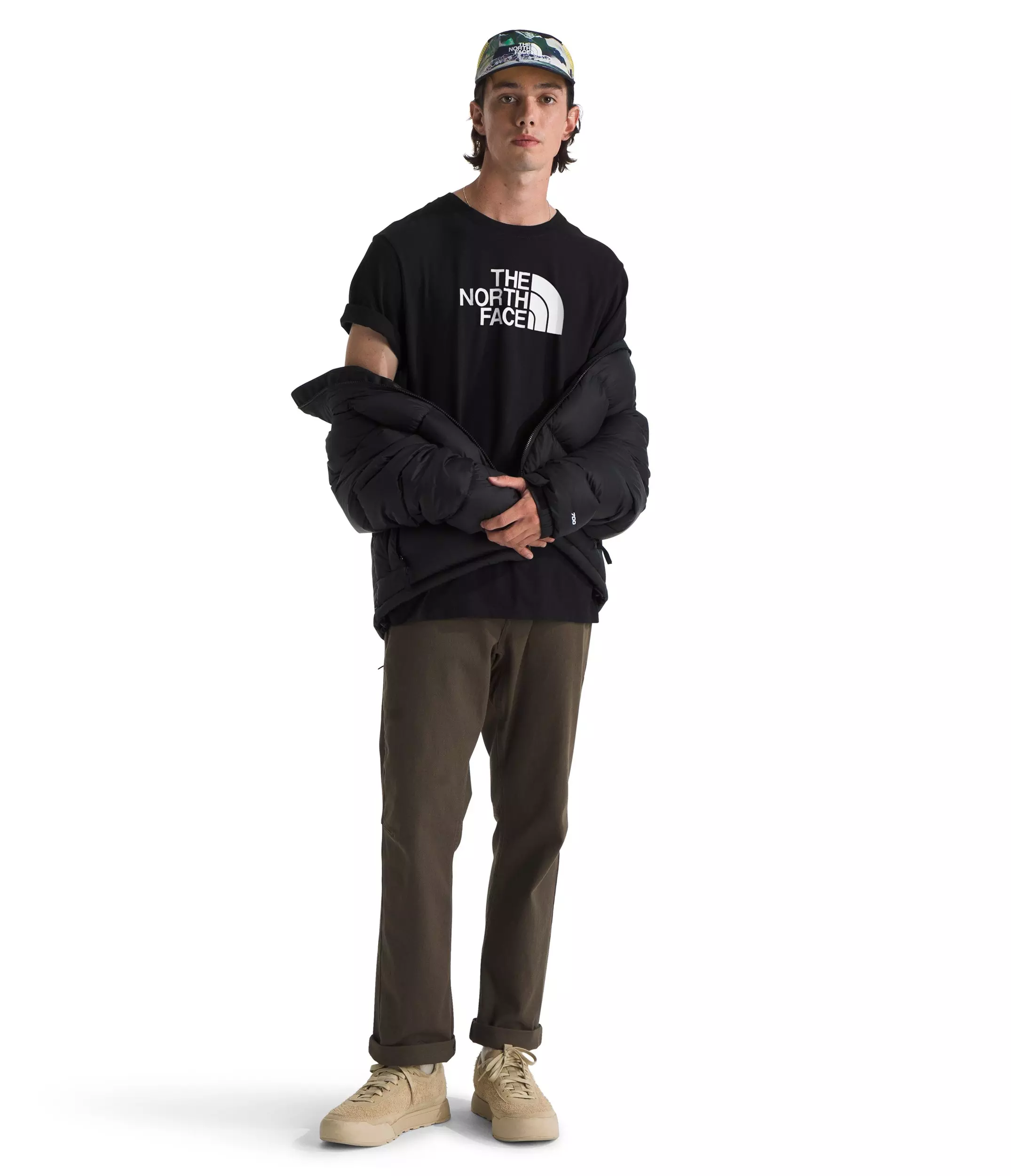 The North Face Men's Core Half Dome T-Shirt - Black/White - BLACK/WHITE