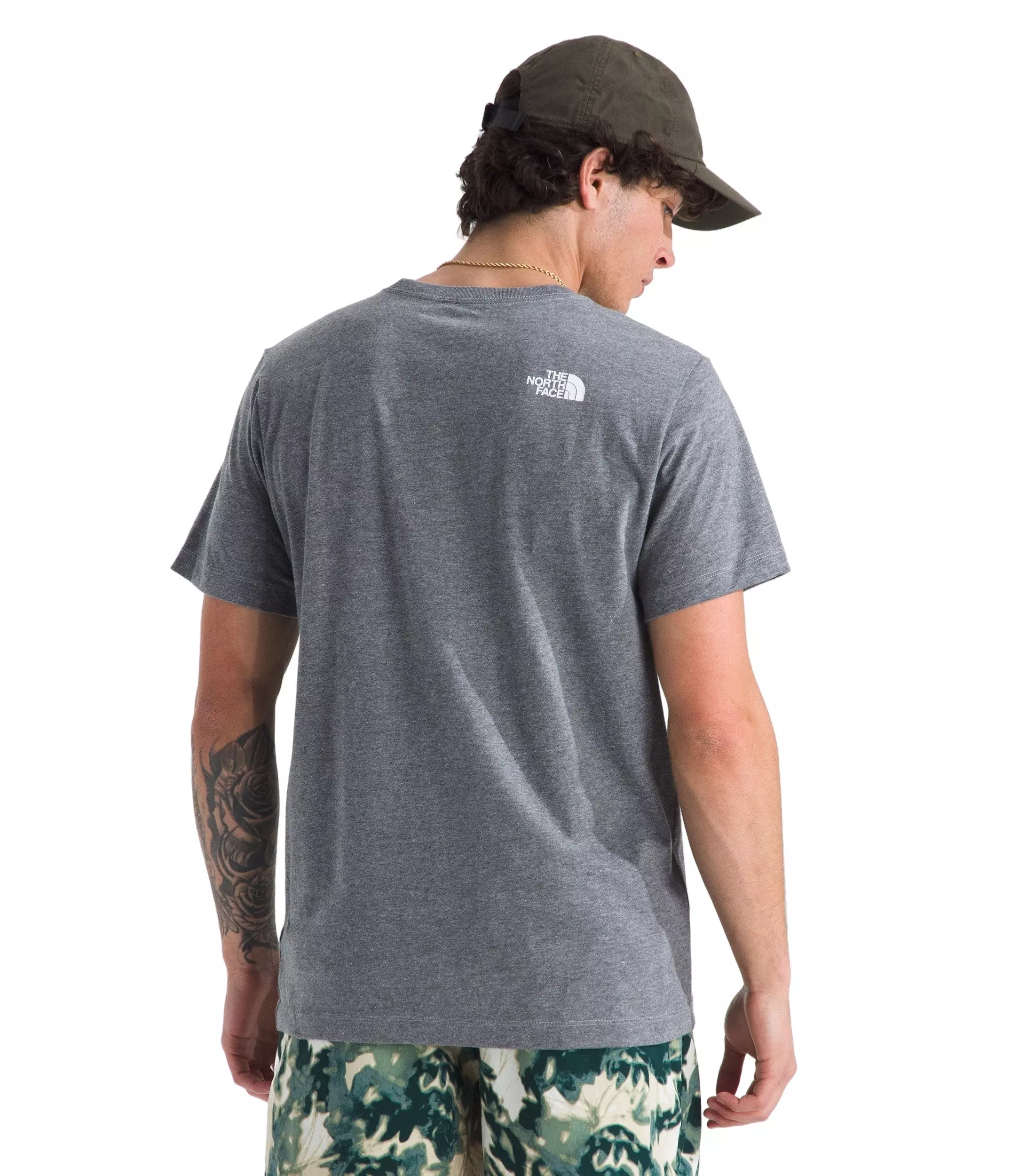 The North Face Men's Core Half Dome T-Shirt - Light Grey/White - LIGHT GREY/WHITE