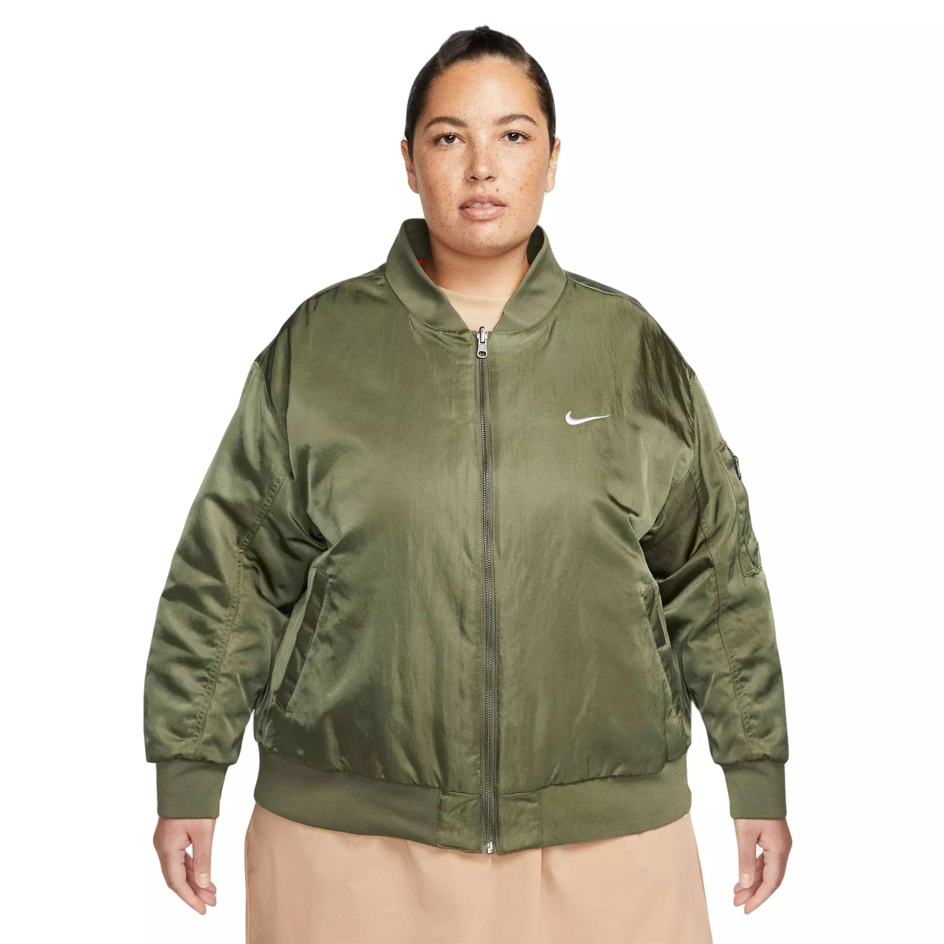 Nike Women's Varsity Sportswear Bomber Jacket - OLIVE