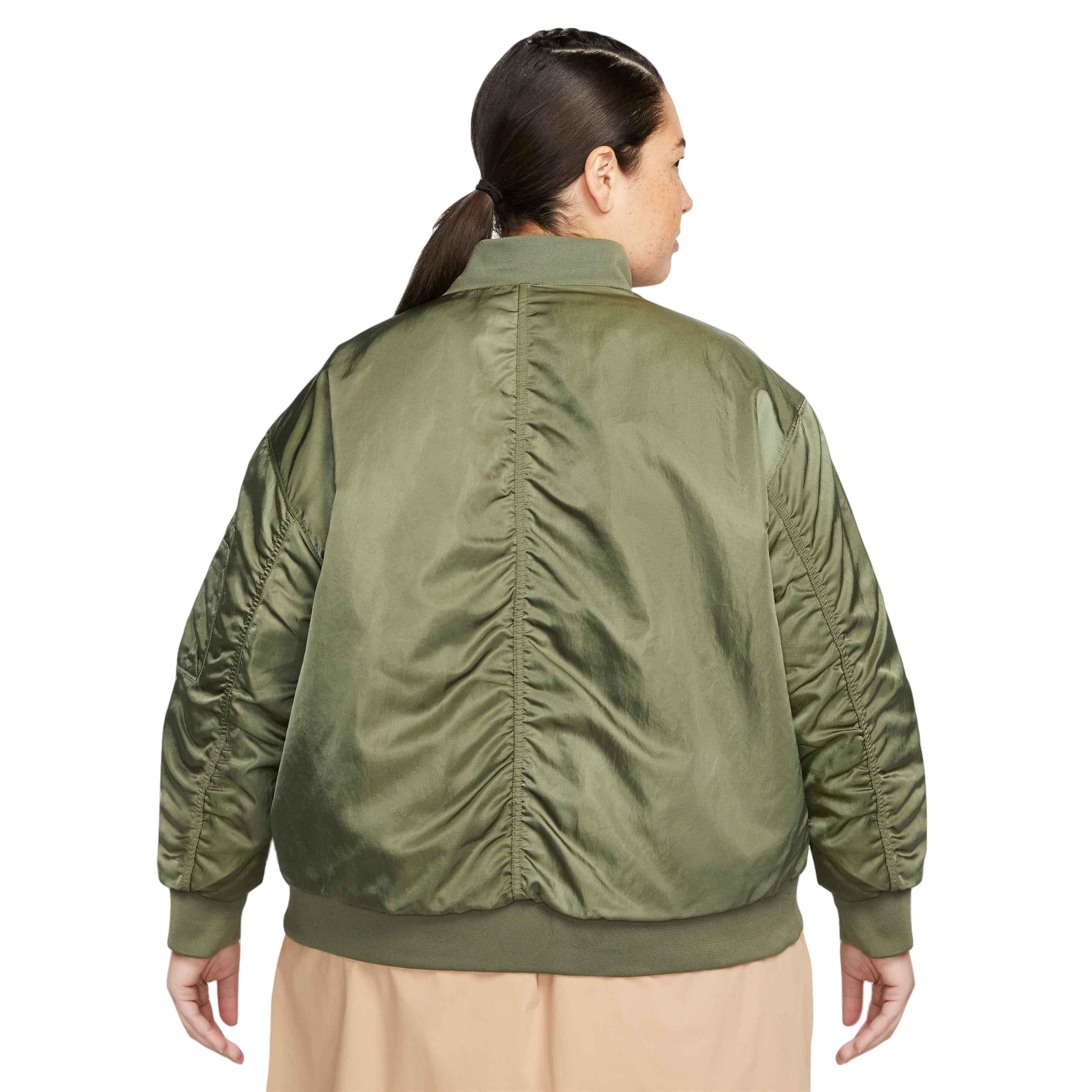 Nike Women's Varsity Sportswear Bomber Jacket - OLIVE Thumbnail View 2