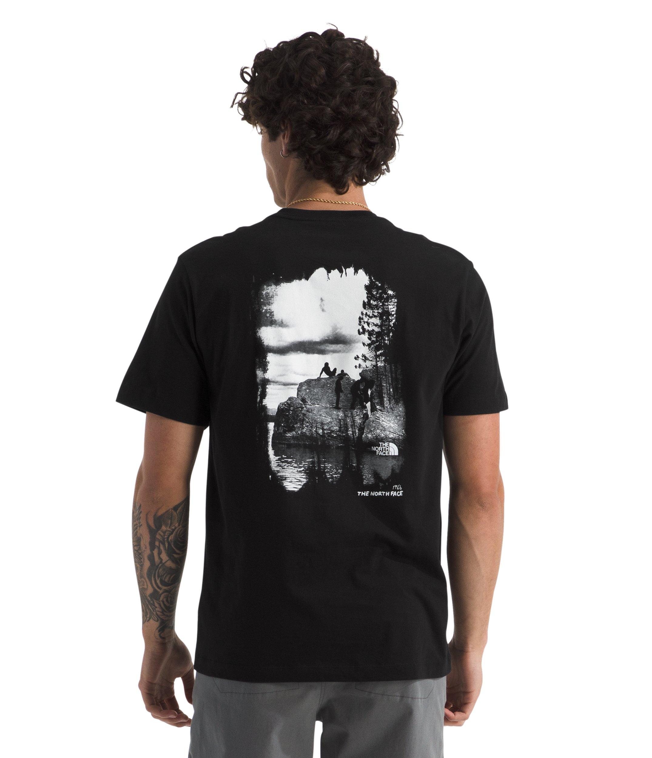 The North Face Men's Evolution Nature Exposure Graphic Short Sleeve Tee - Black - BLACK Thumbnail View 2
