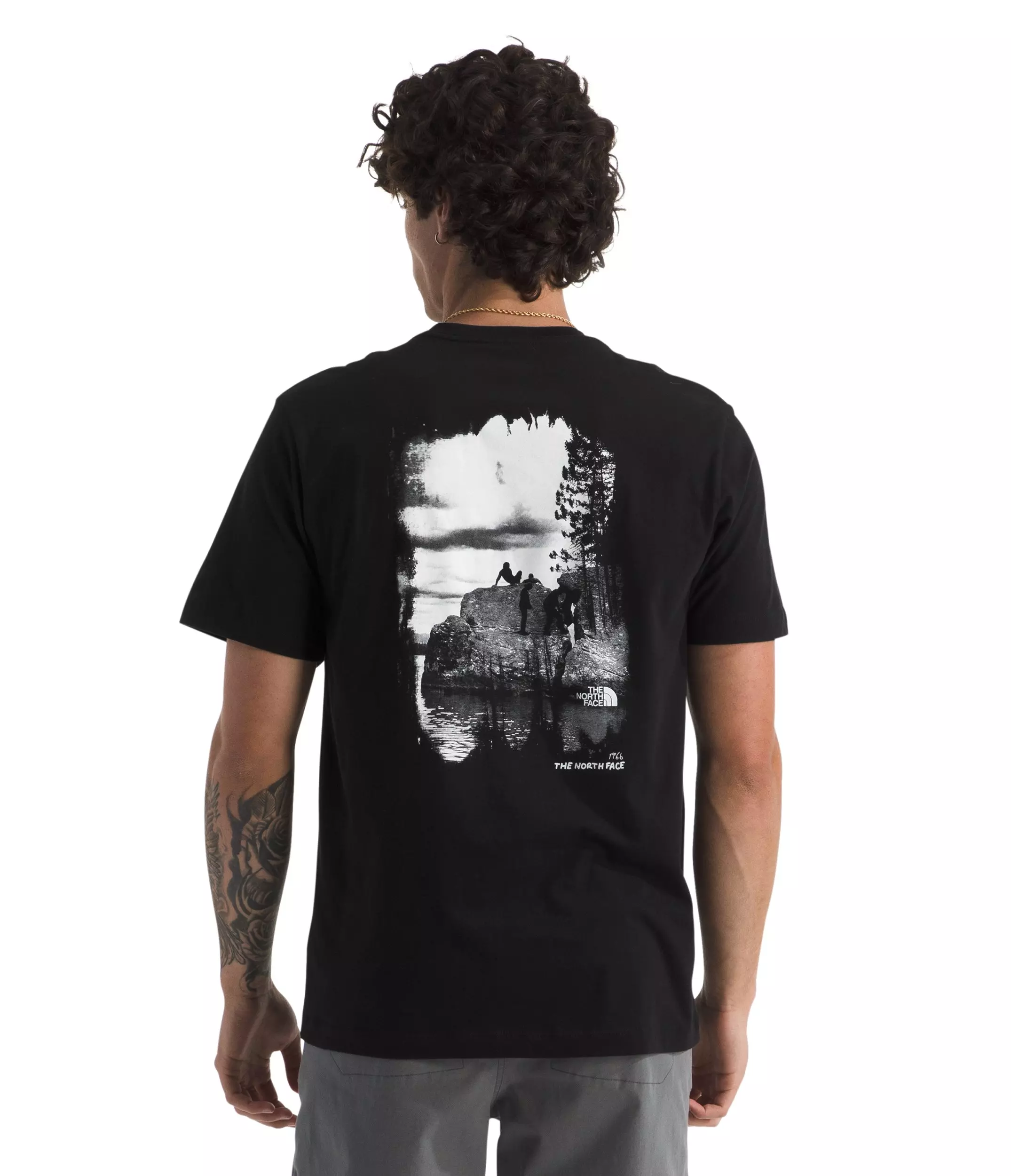 The North Face Men's Evolution Nature Exposure Graphic Short Sleeve Tee - Black - BLACK