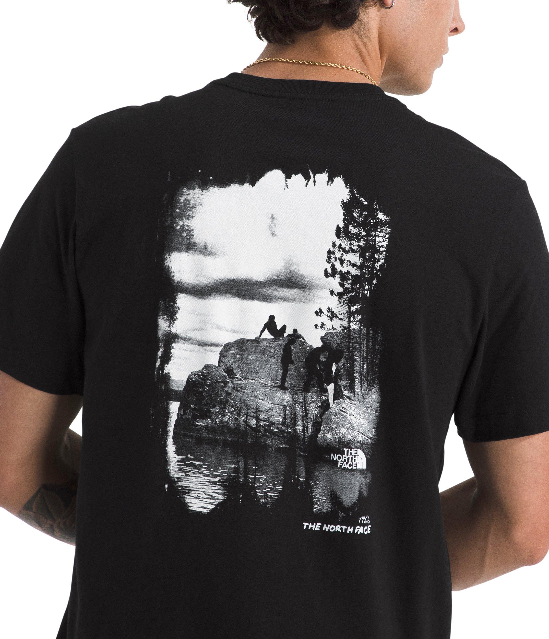 The North Face Men's Evolution Nature Exposure Graphic Short Sleeve Tee - Black - BLACK Thumbnail View 3