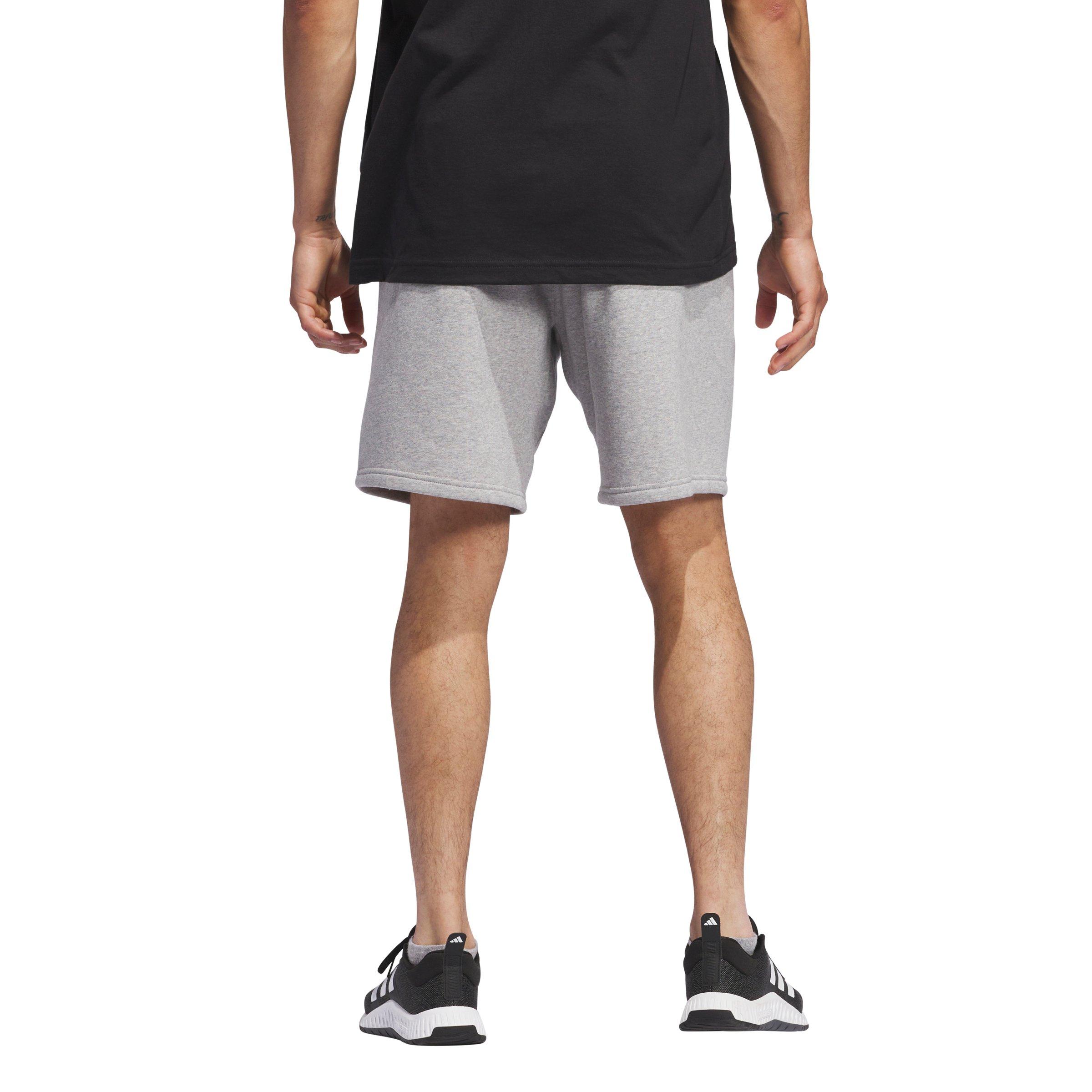 adidas Men's ALL SZN Fleece Shorts - Grey - GREY Thumbnail View 2