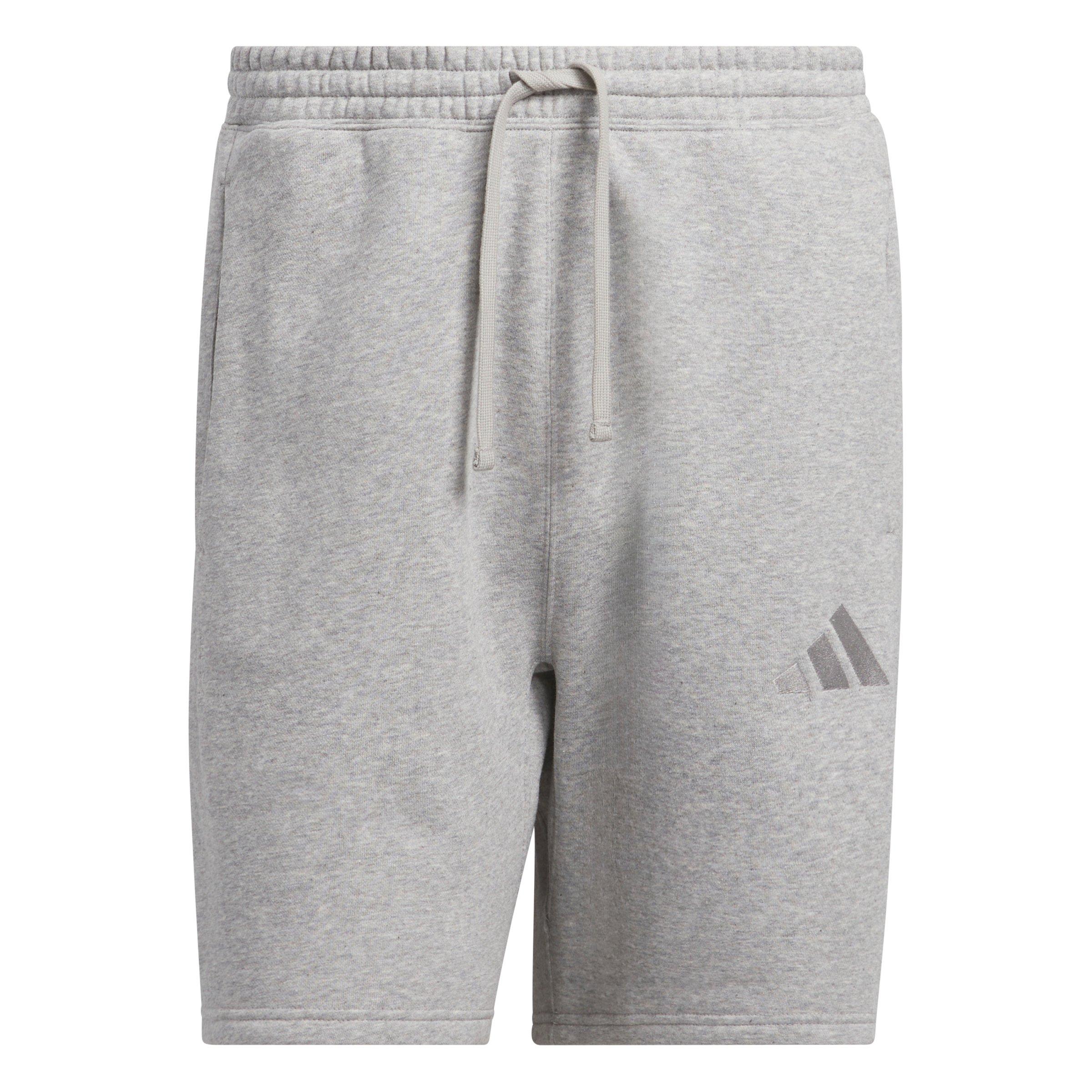 adidas Men's ALL SZN Fleece Shorts - Grey - GREY Thumbnail View 6