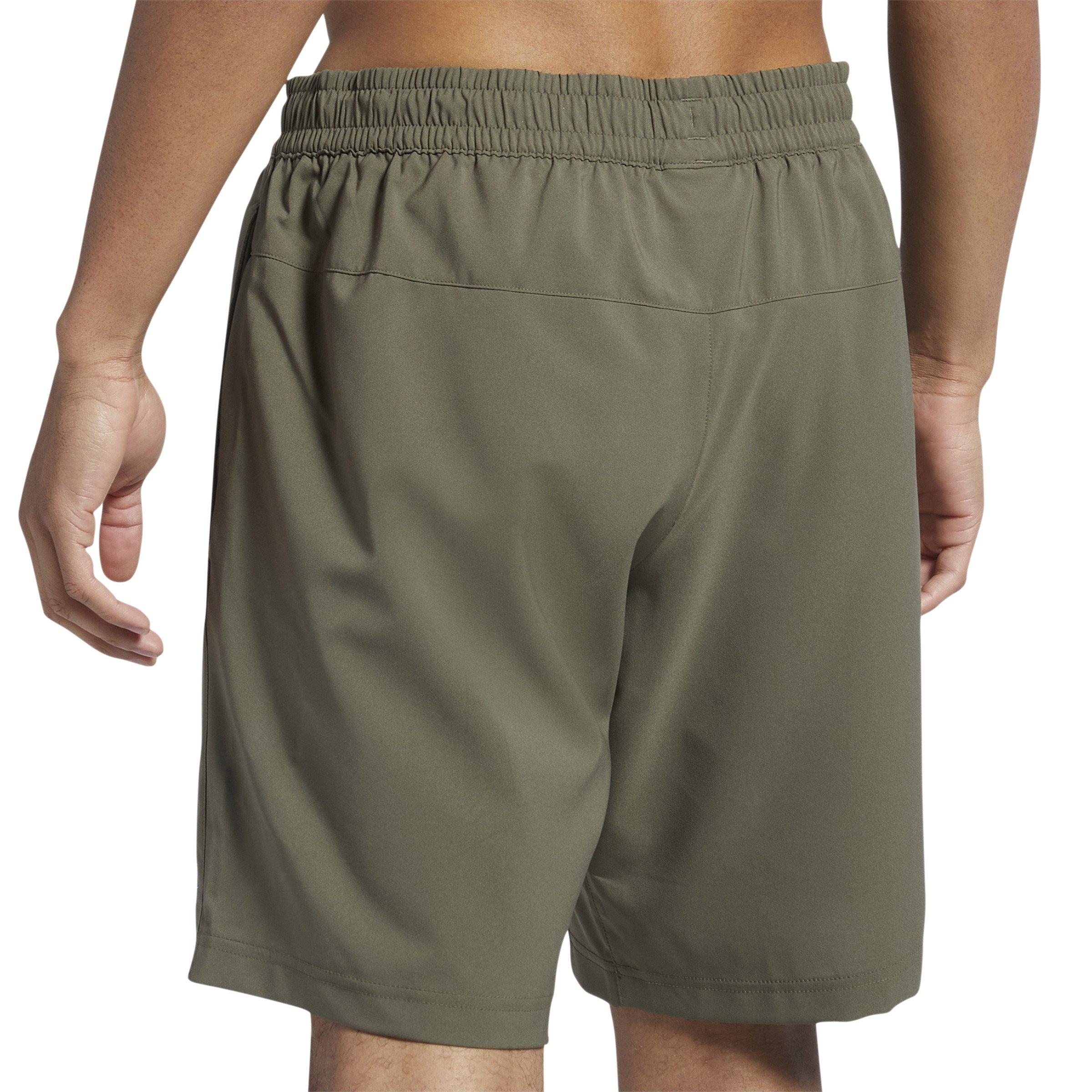 Reebok Men's Workout Ready Woven Shorts-Dk Green - DK GREEN Thumbnail View 4