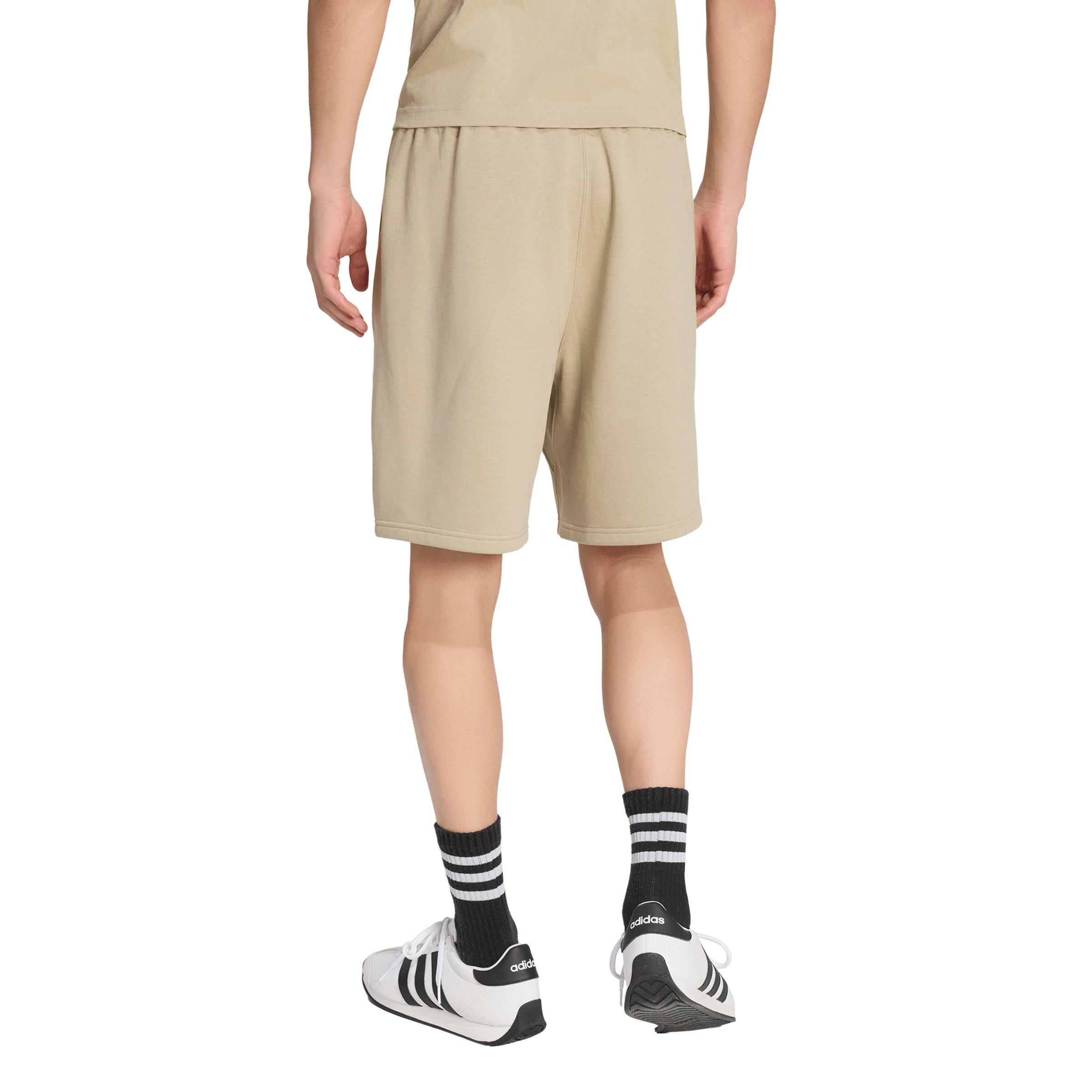 adidas Men's ALL SZN Fleece Shorts - Khaki - KHAKI Thumbnail View 2