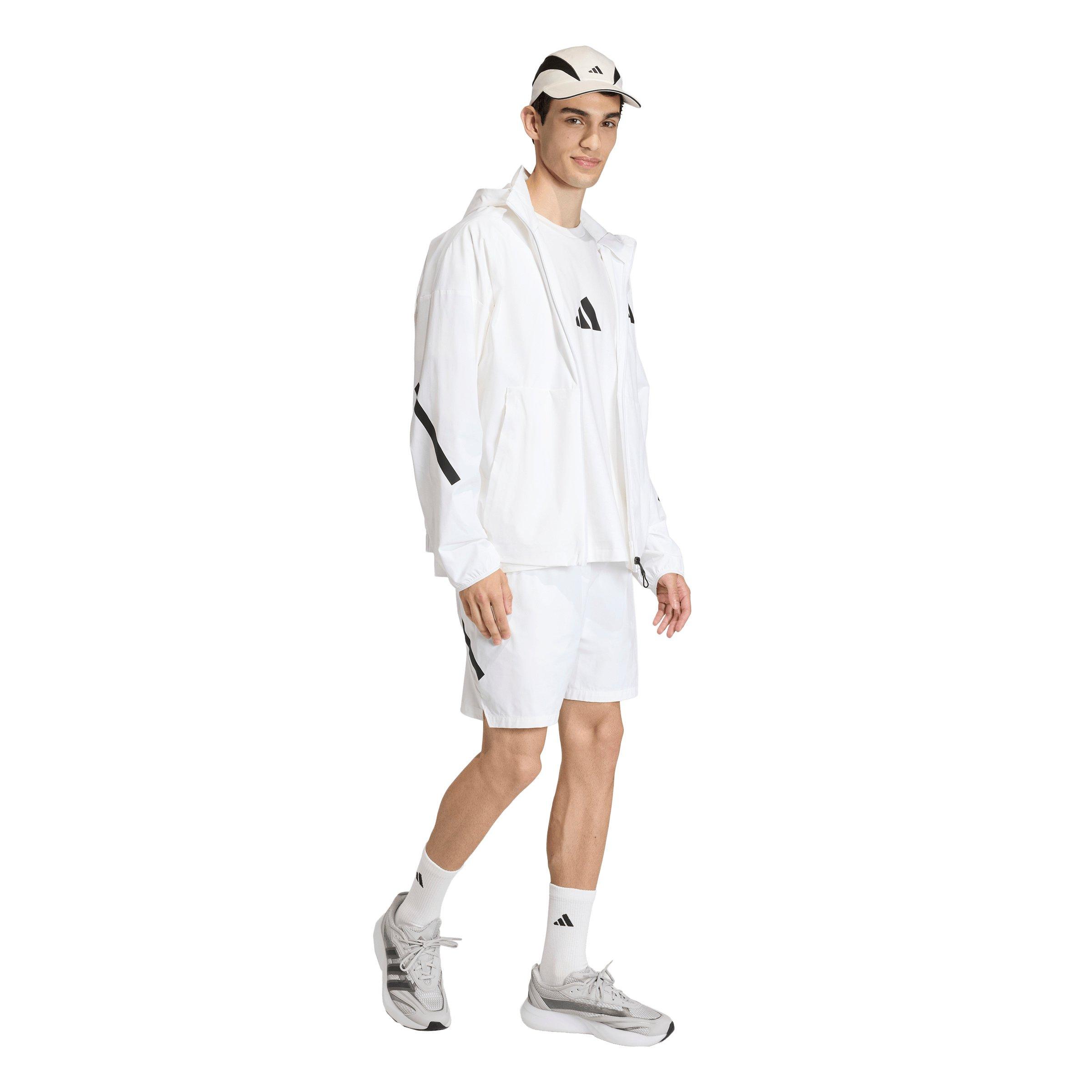 adidas Men's Z.N.E. Woven Shorts - White - WHITE Thumbnail View 5