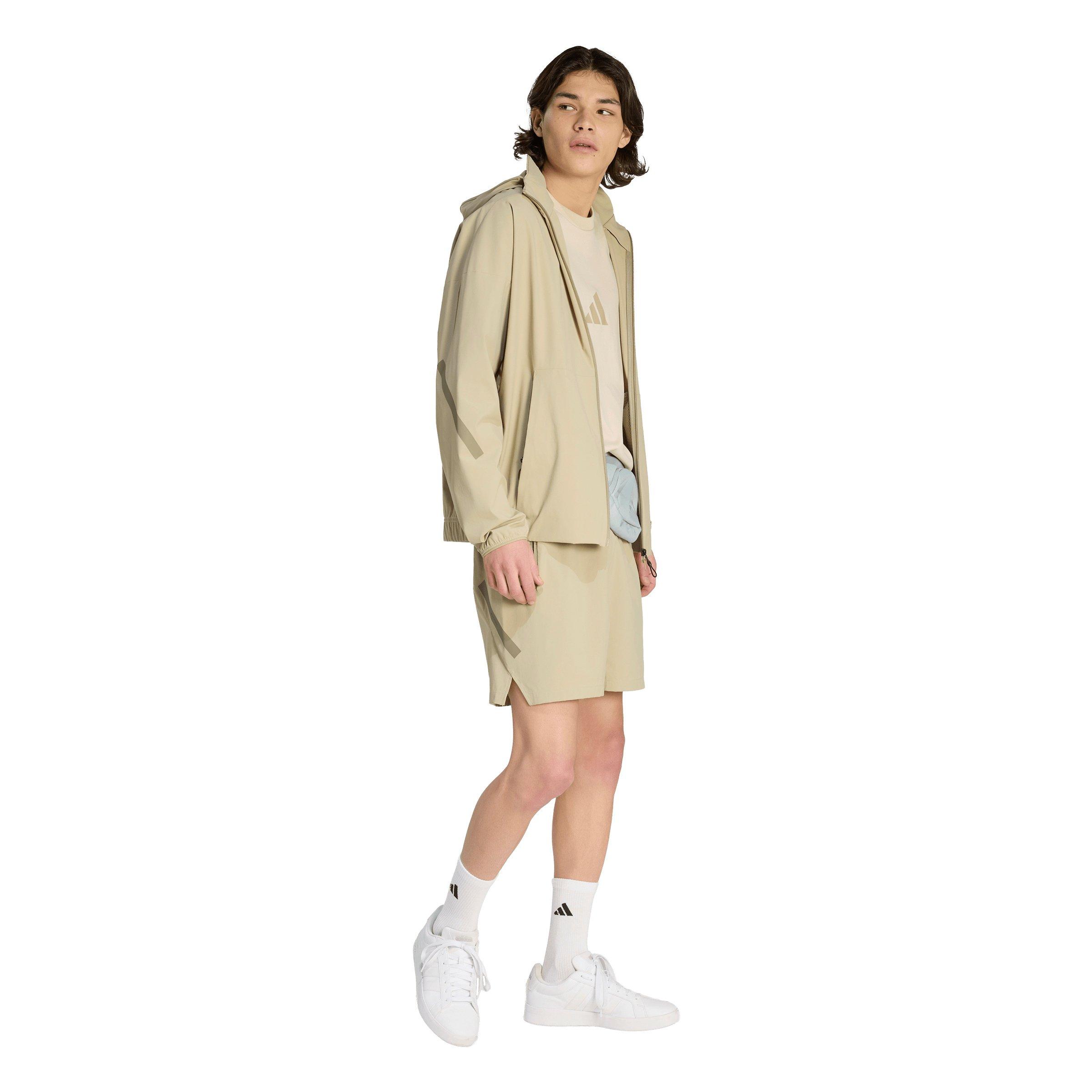 adidas Men's Z.N.E. Woven Shorts - Khaki - KHAKI Thumbnail View 4
