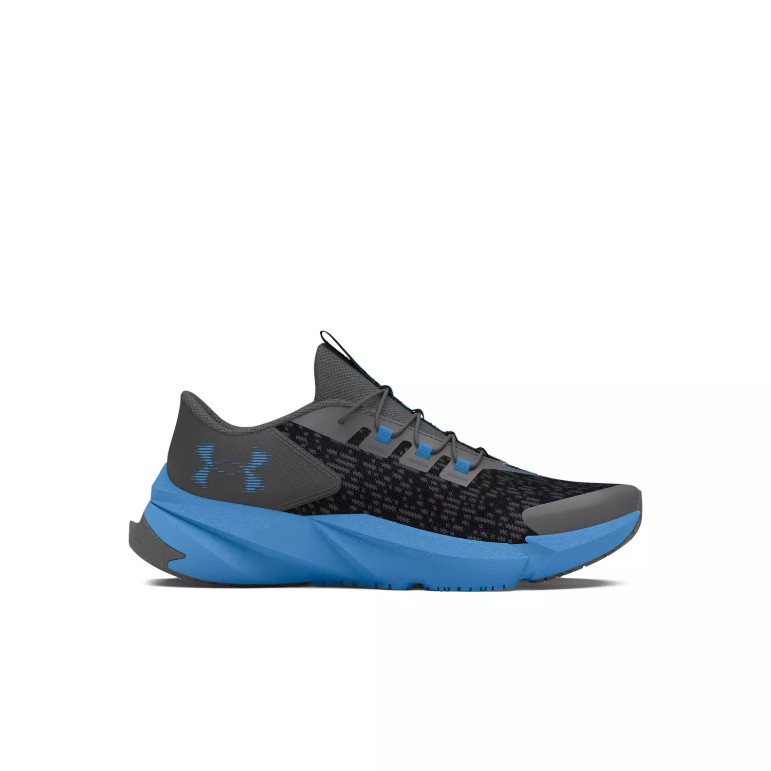 Under Armour Scramjet 5 AL "Black/Castlerock/Viral Blue" Preschool Boys' Running Shoe - BLACK/GREY/BLUE