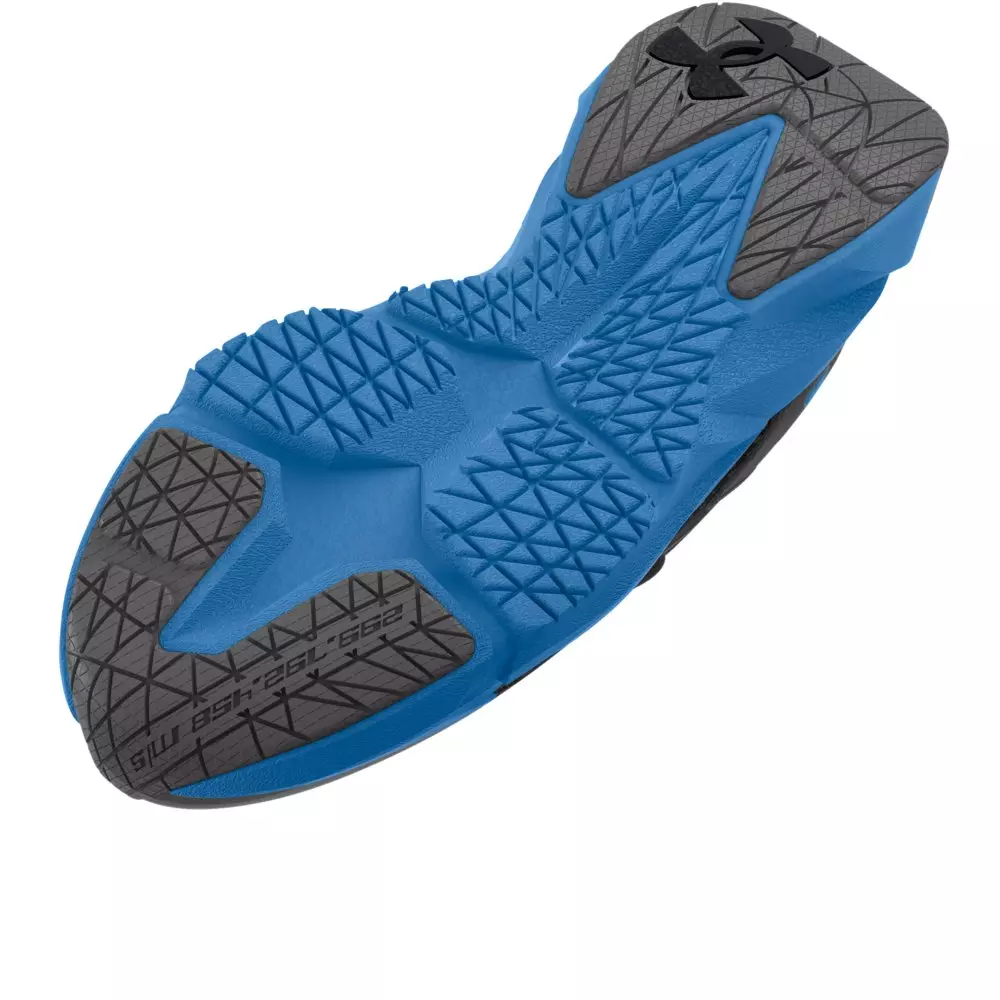 Under Armour Scramjet 5 AL "Black/Castlerock/Viral Blue" Preschool Boys' Running Shoe - BLACK/GREY/BLUE