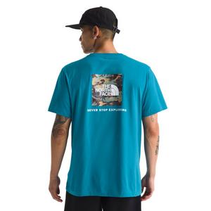 The North Face Men's Evolution Box Camo Fill Short Sleeve Graphic Tee - Blue