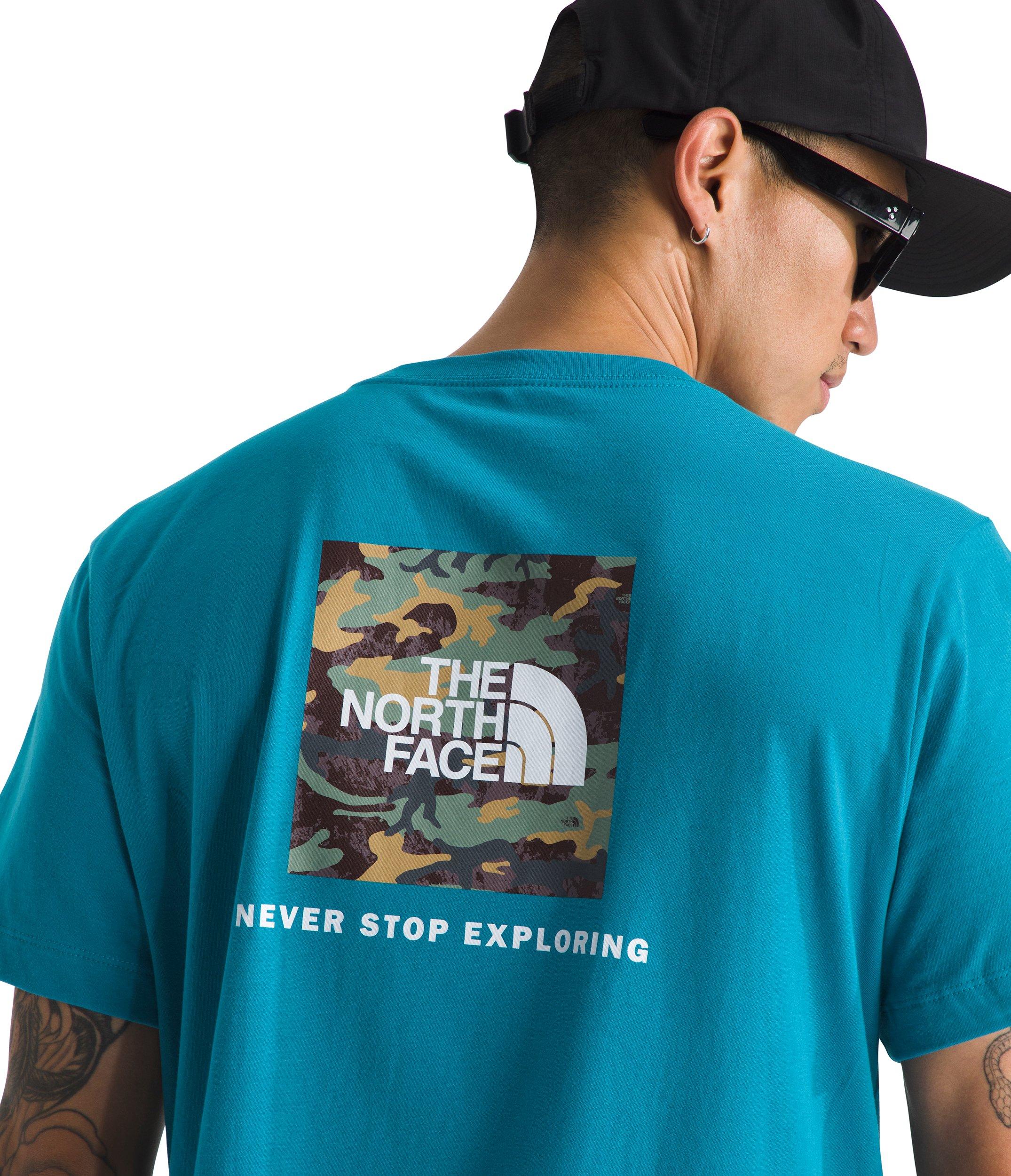 The North Face Men's Evolution Box Camo Fill Short Sleeve Graphic Tee - Blue - BLUE Thumbnail View 3
