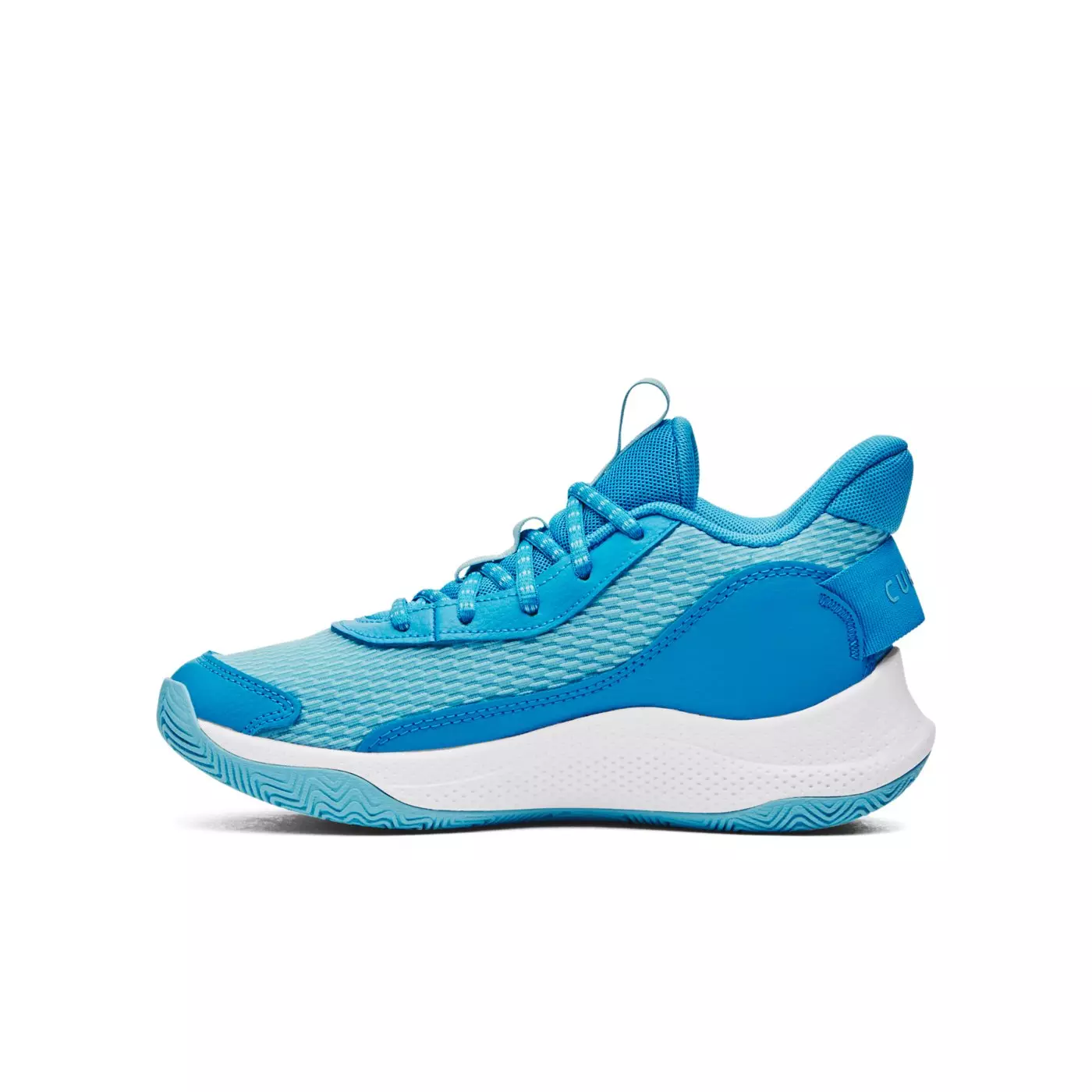 Under Armour Curry 3Z7 "Capri/Sky Blue/High Vis Yellow" Grade School Boys' Basketball Shoe - CAPRI/BLUE/YELLOW