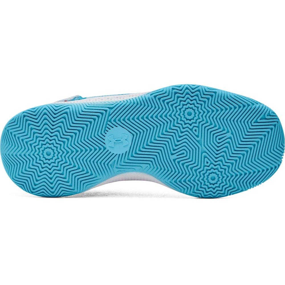 Under Armour Curry 3Z7 "Capri/Sky Blue/High Vis Yellow" Grade School Boys' Basketball Shoe - CAPRI/BLUE/YELLOW Thumbnail View 5