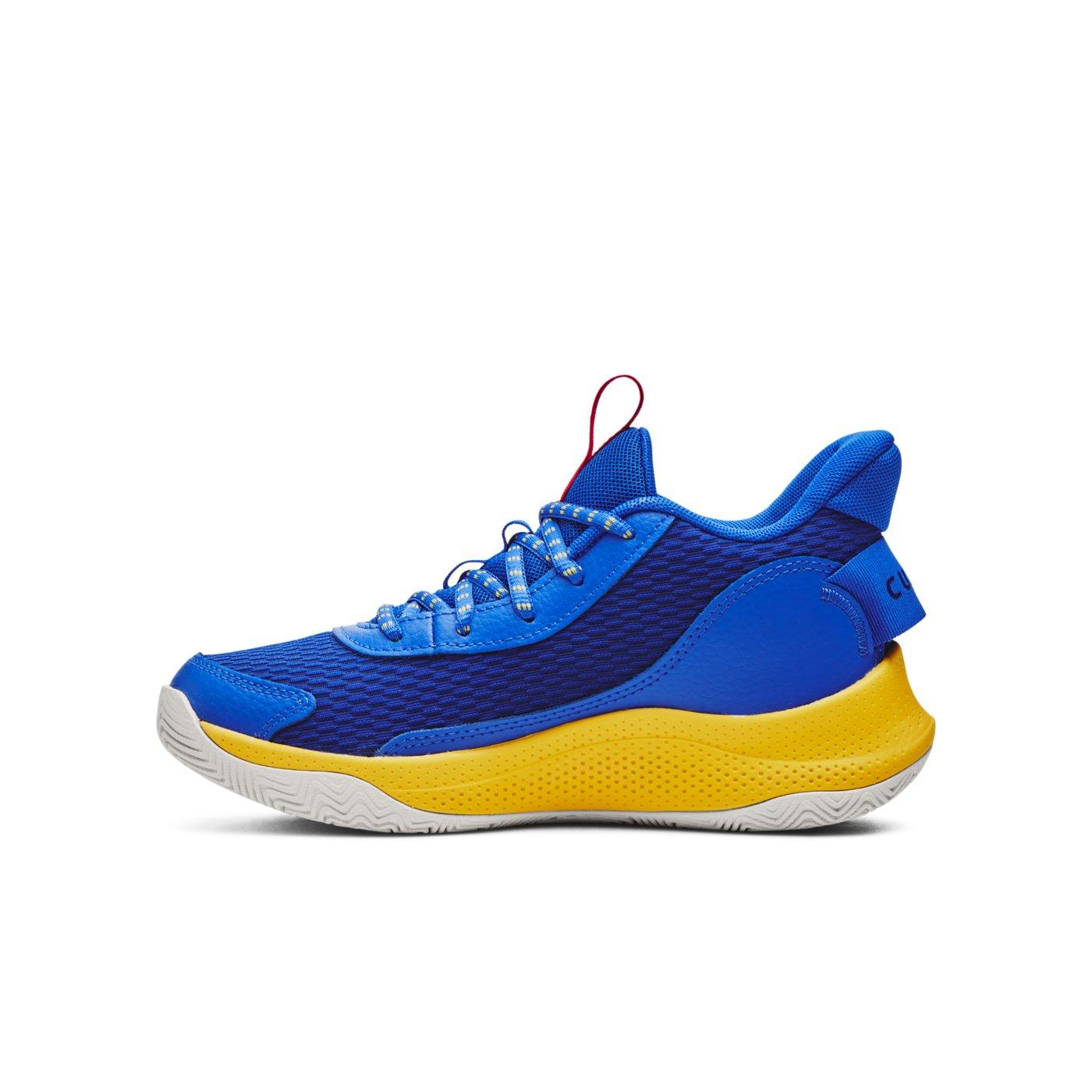 Under Armour Curry 3Z7 "Royal/Versa Blue/Taxi" Grade School Boys' Basketball Shoe - ROYAL/BLUE/TAXI Thumbnail View 2