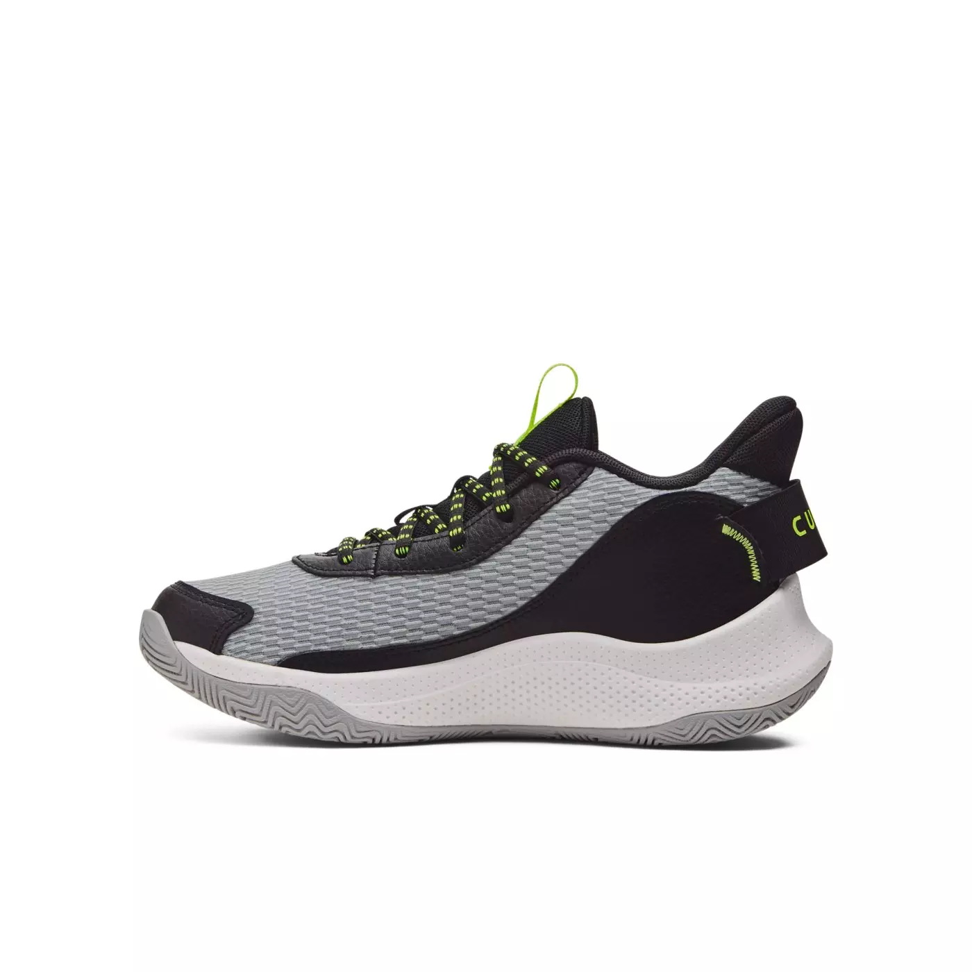 Under Armour Curry 3Z7 "Mod Gray/Black/High Yellow" Grade School Boys' Basketball Shoe - GREY/BLACK/YELLOW