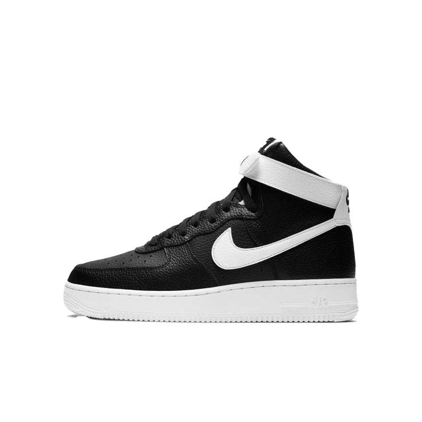 Nike Air Force 1 Black/University Red Grade School Boys' Shoe - Hibbett