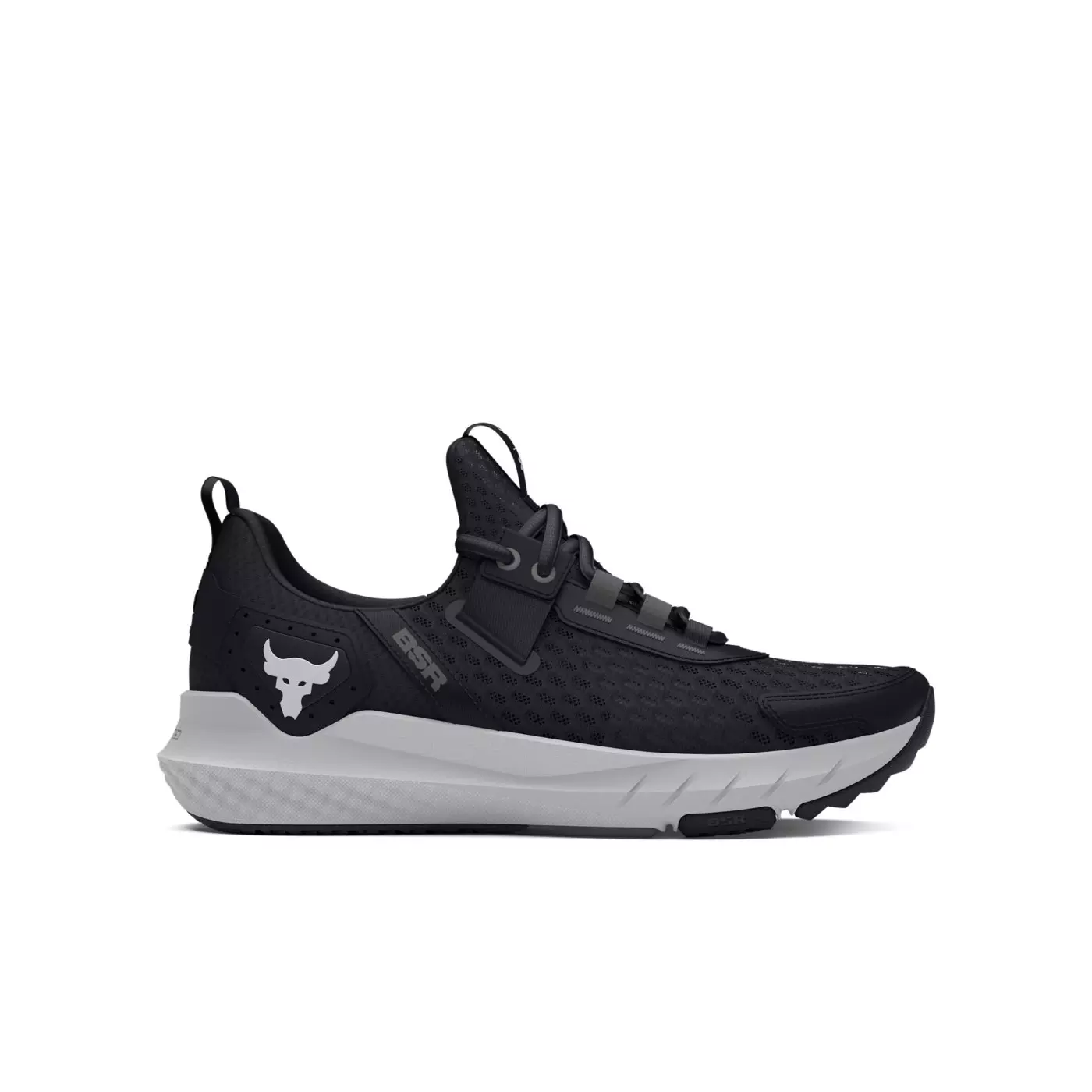 Under Armour Project Rock BSR 4 "Black/Castlerock/White" Grade School Boys' Training Shoe - BLACK/CASTLEROCK/WHITE