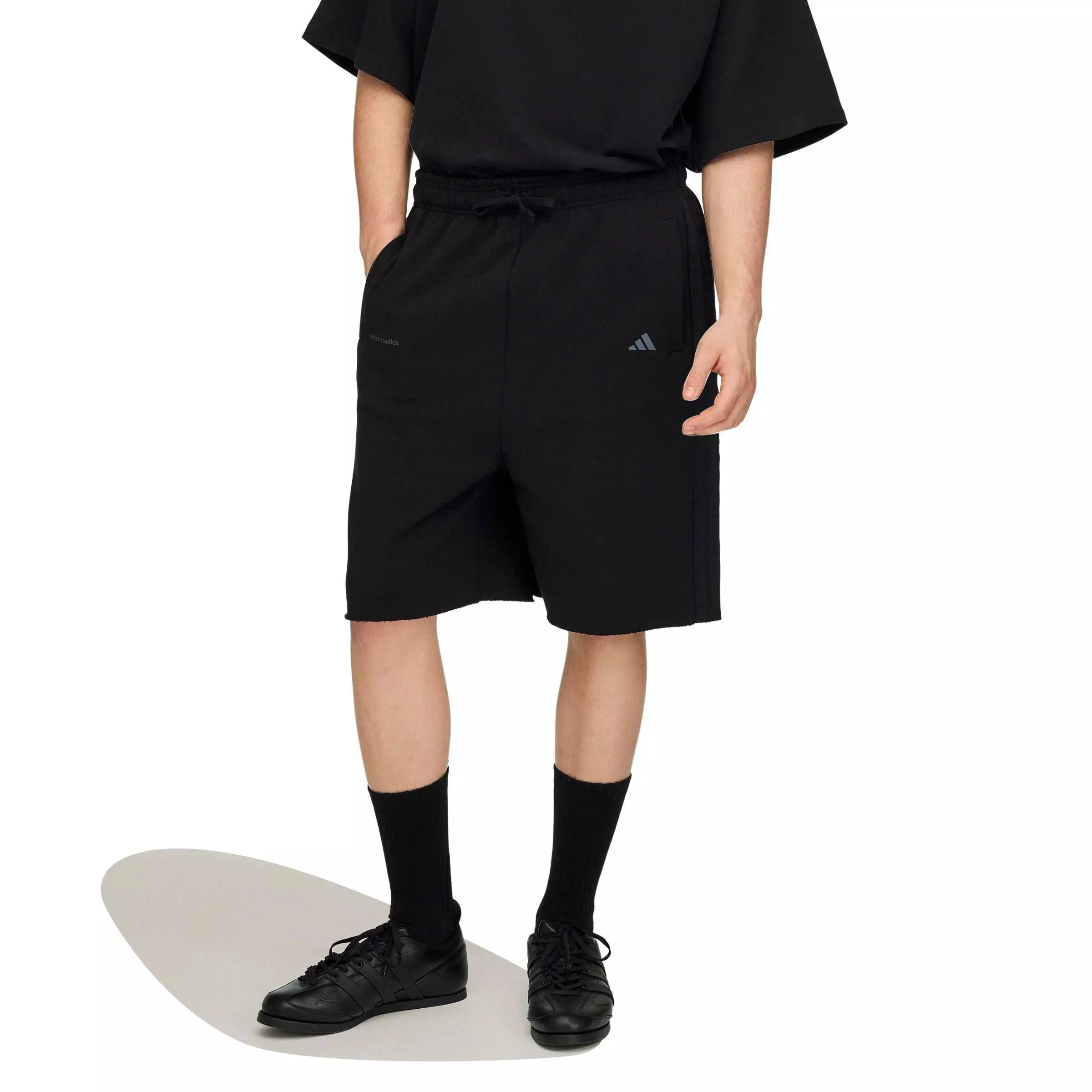 adidas Men's x entire studios Uniform Heavy Drop Shorts - Black - BLACK