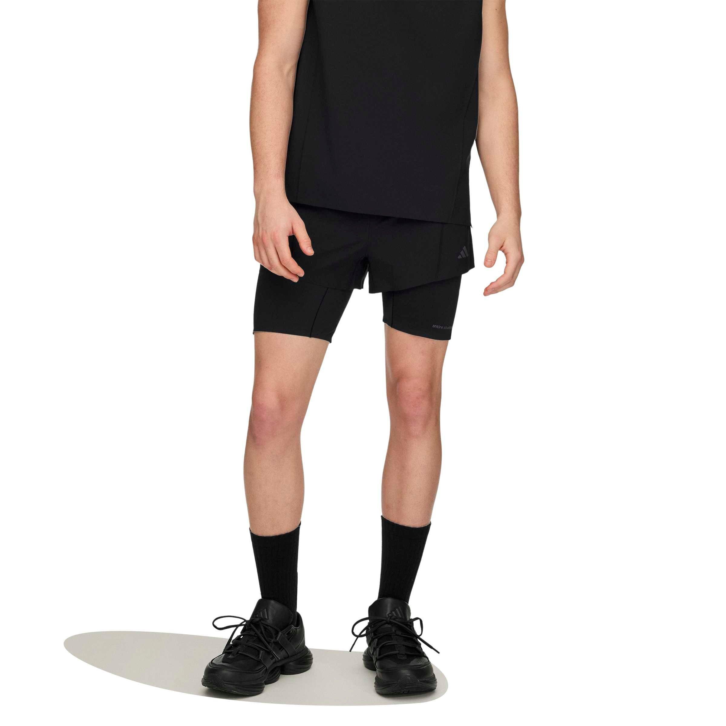 adidas Men's x entire studios D4T Training 2in1 Shorts - Black - BLACK Thumbnail View 3