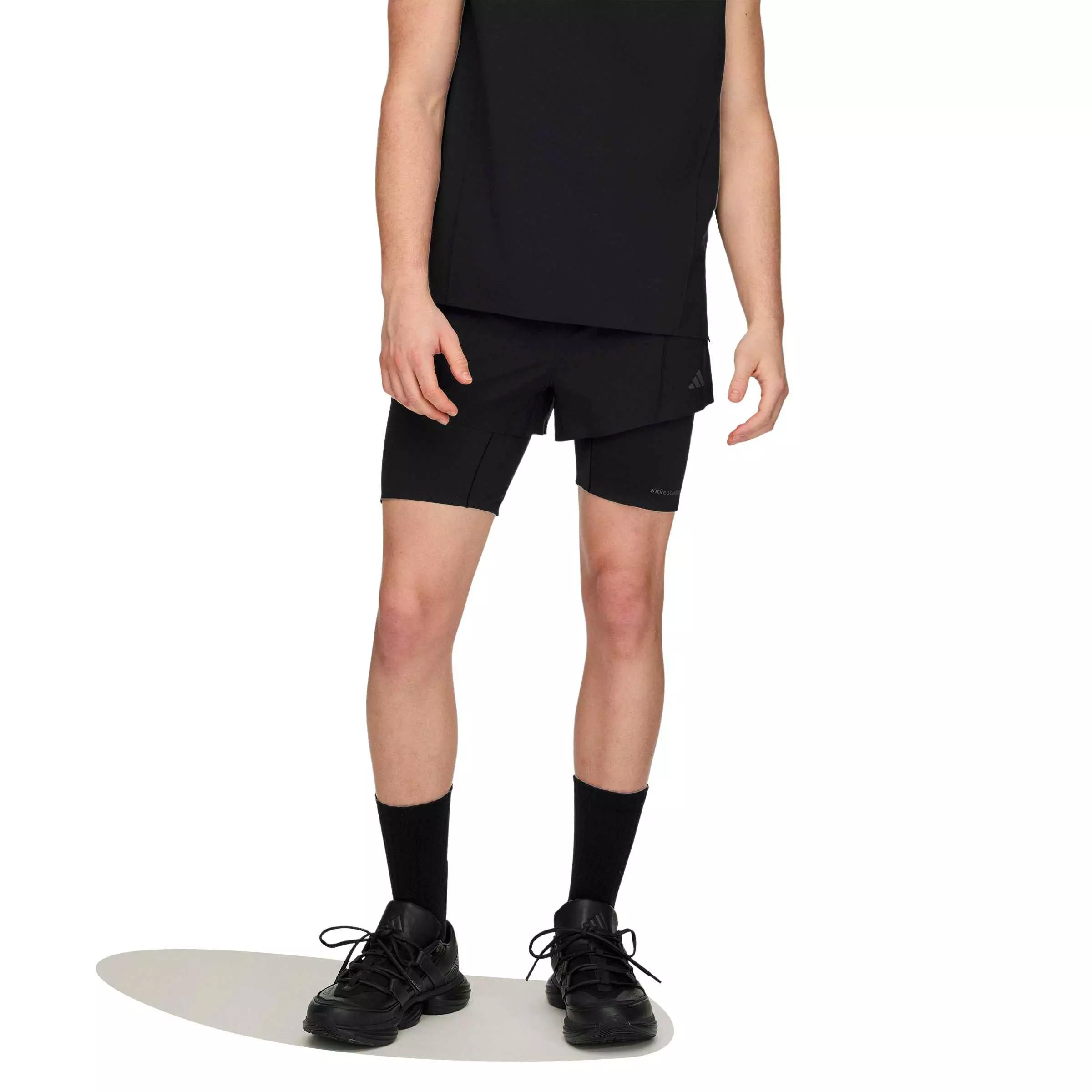 adidas Men's x entire studios D4T Training 2in1 Shorts - Black - BLACK