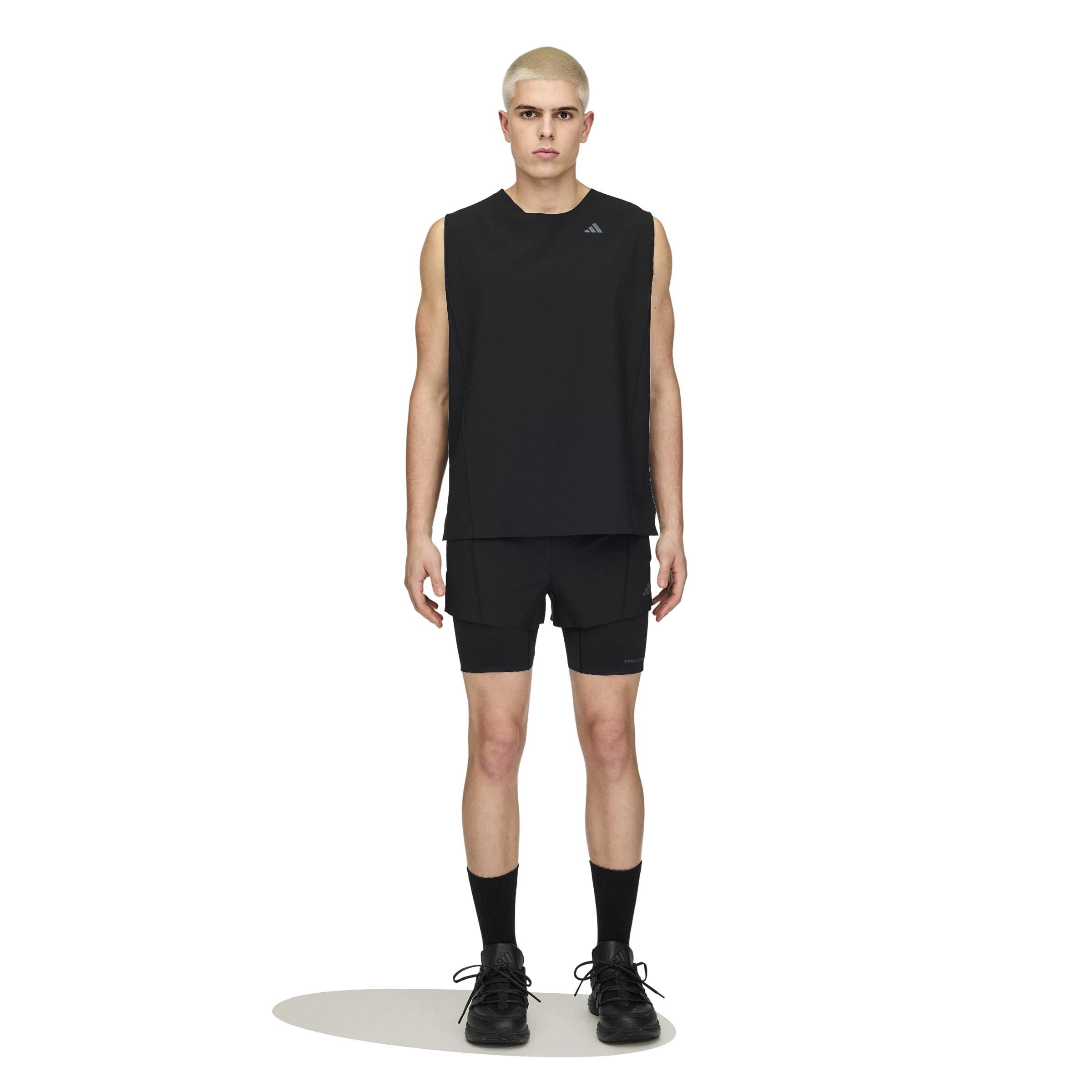 adidas Men's x entire studios D4T Training 2in1 Shorts - Black - BLACK Thumbnail View 4