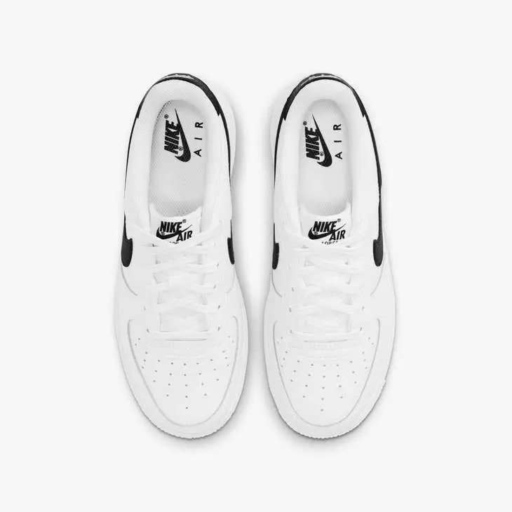 Nike Air Force 1 "White/Black" Grade School Boys' Shoe - WHITE/BLACK
