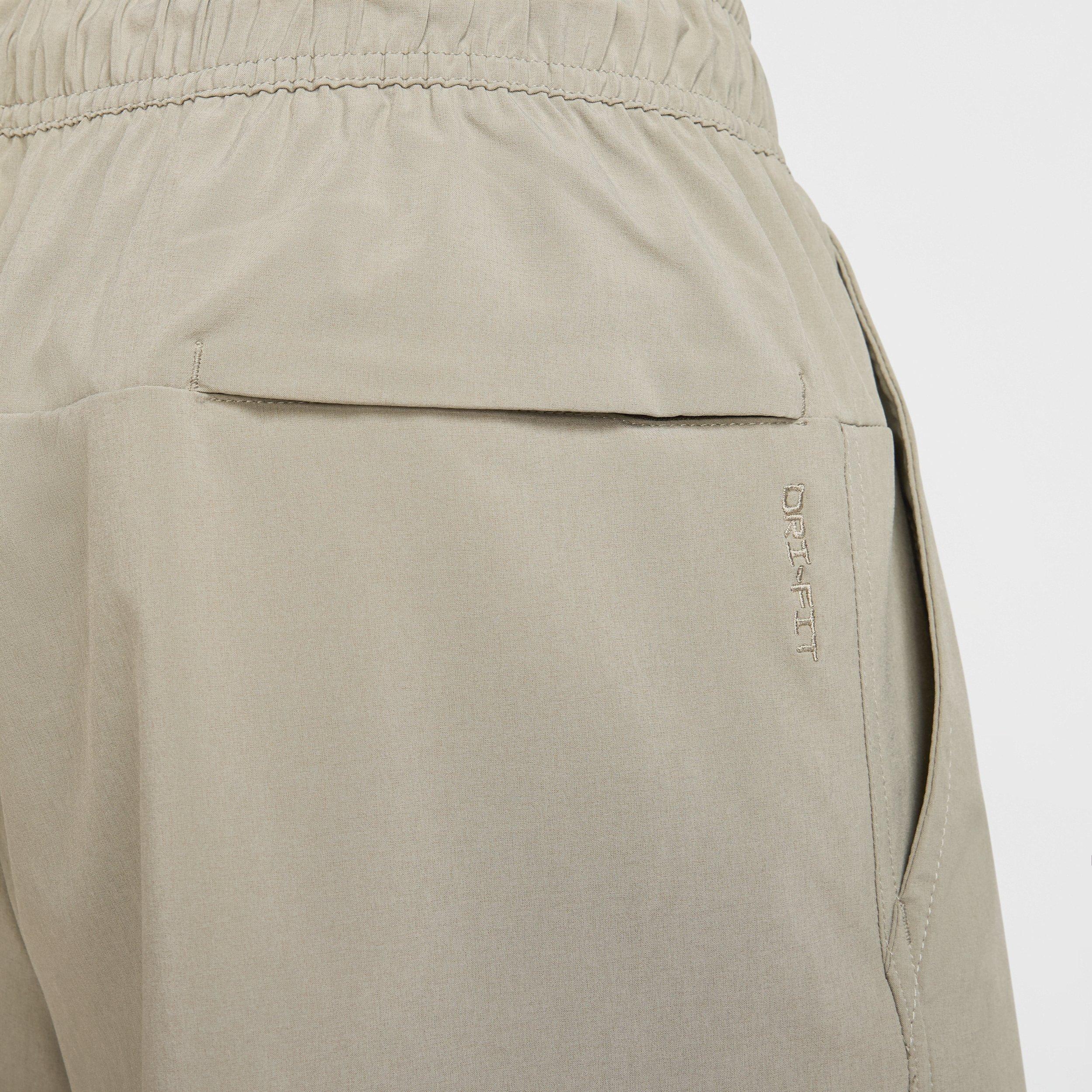 Nike Men's Unlimited Dri-FIT 5" Unlined Versatile Shorts - Light Green/Black - LIGHT GREEN/BLACK Thumbnail View 6