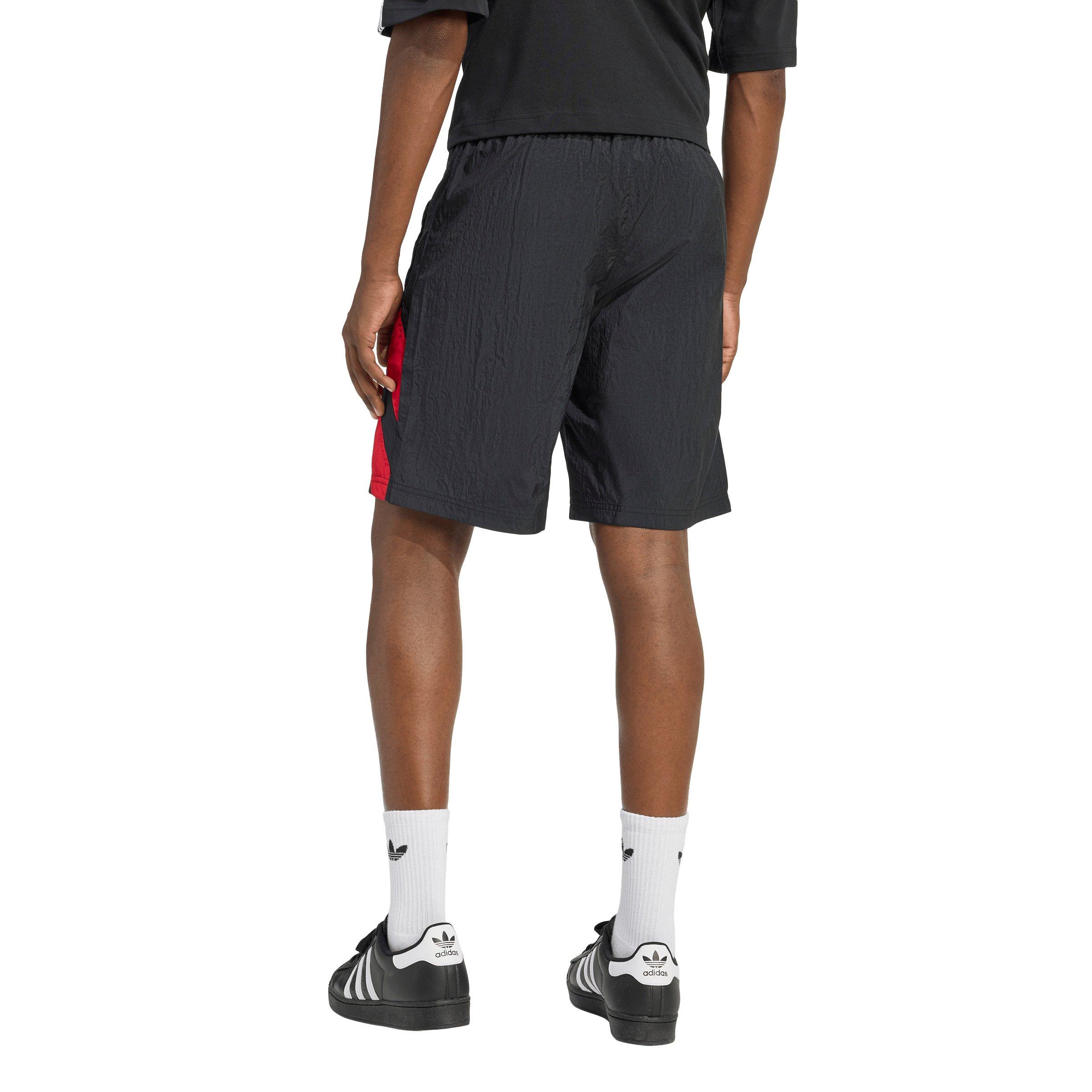 adidas Originals Men's Adicolor Blocked Shorts - Black/Red - BLACK/RED Thumbnail View 2