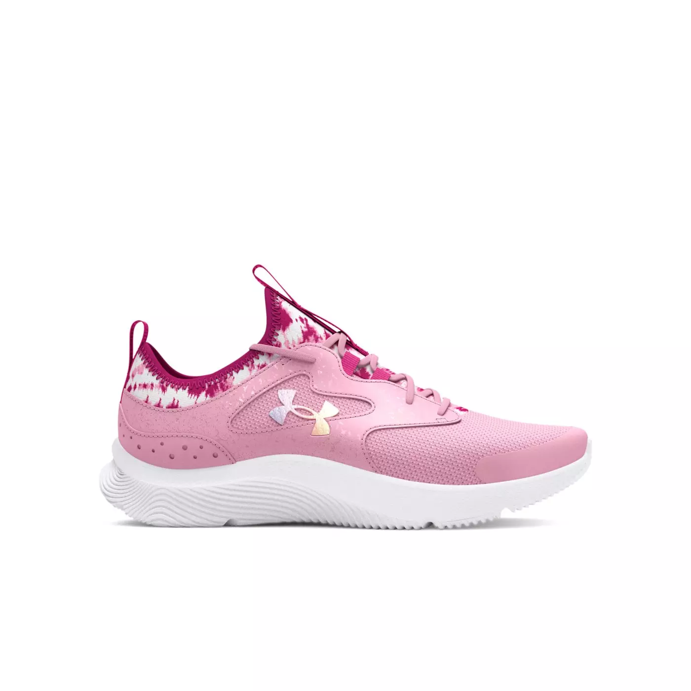 Under Armour Infinity 2.0 Printed "Pink/Astro Pink/Iridescent" Grade School Girls' Running Shoe - PINK