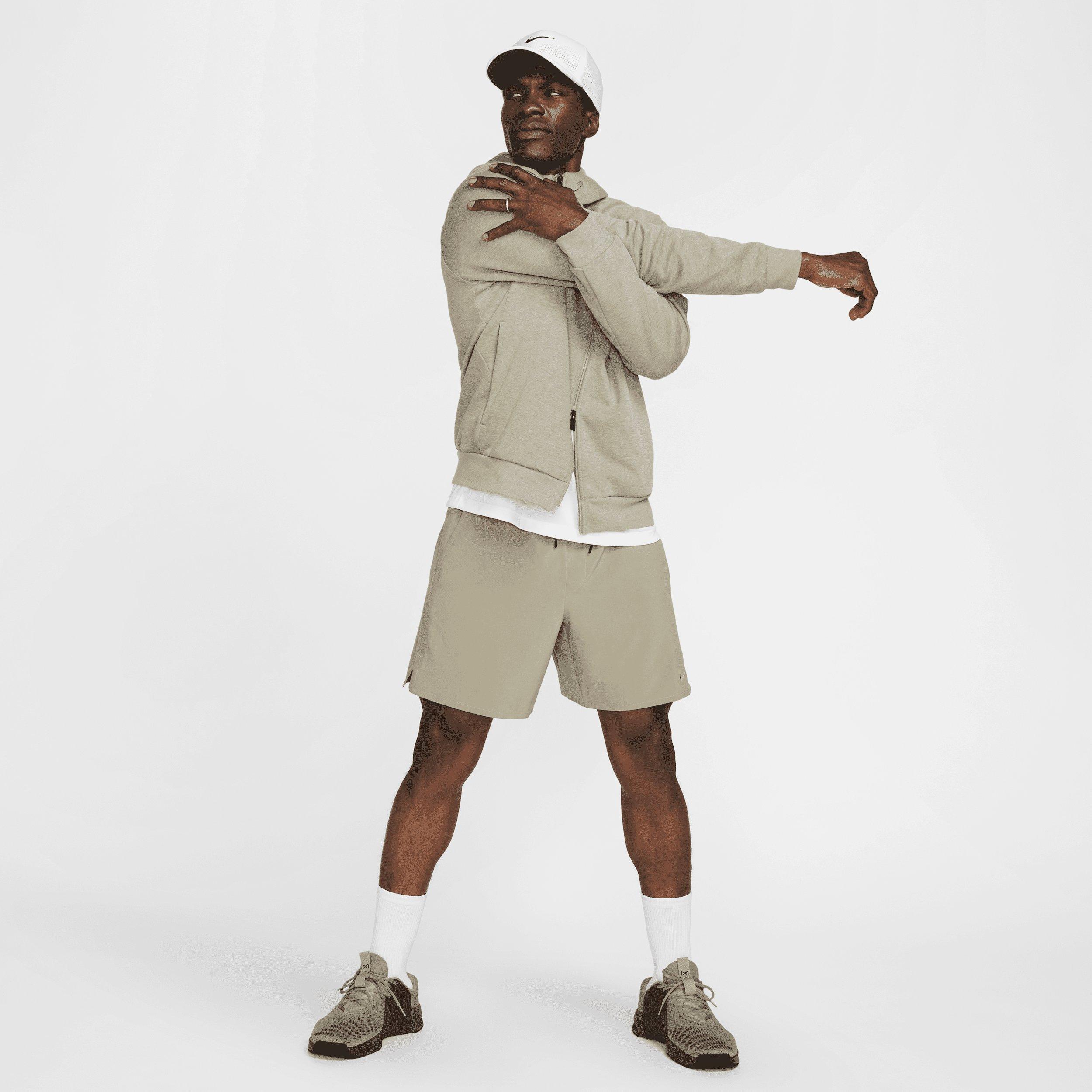 Nike Men's Unlimited Dri-FIT 7" Unlined Versatile Shorts - Light Green/Black - LIGHT GREEN/BLACK Thumbnail View 7