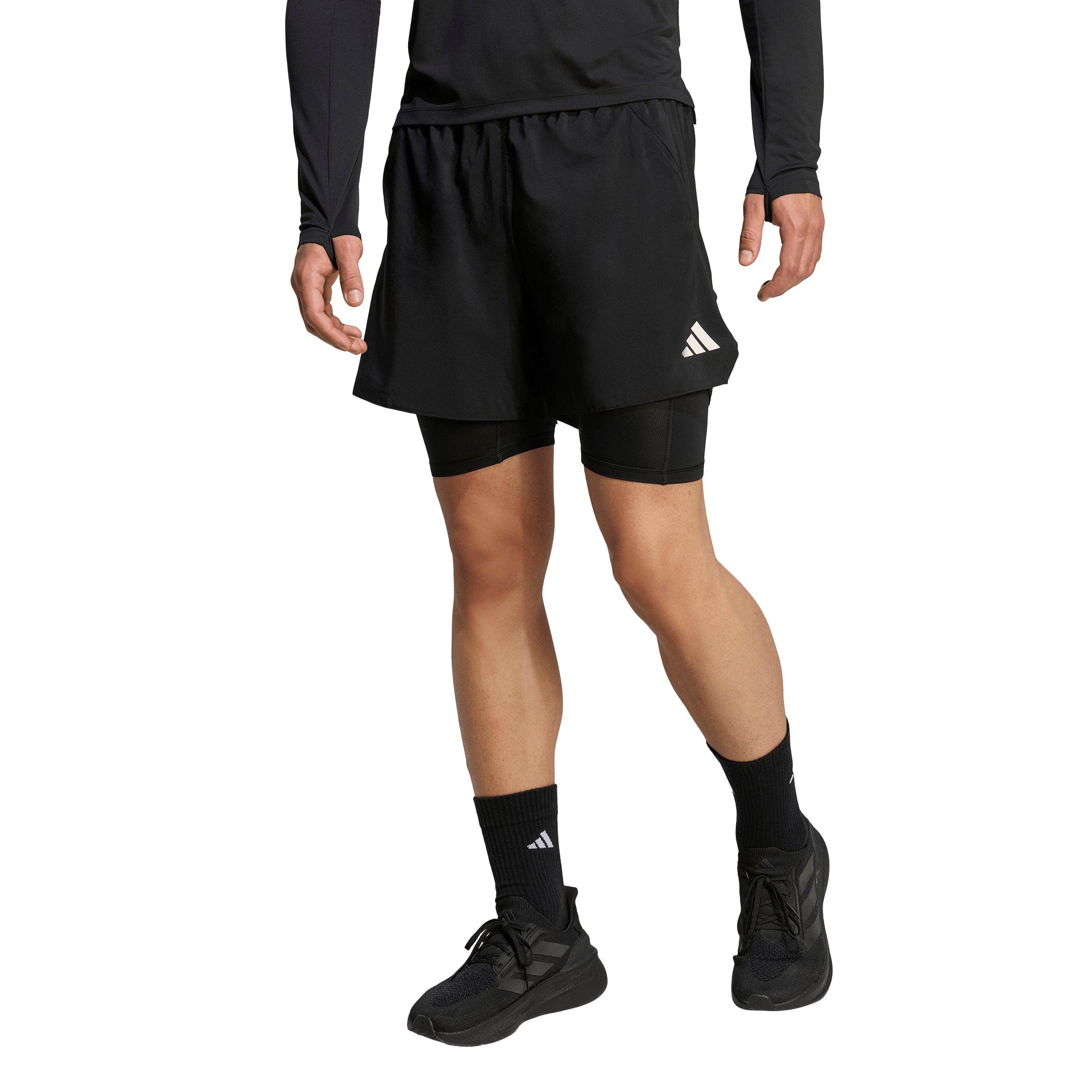 adidas Men's ADI365 Running Iconic Formotion 5-Pocket 2in1 Shorts - Black - BLACK Thumbnail View 1
