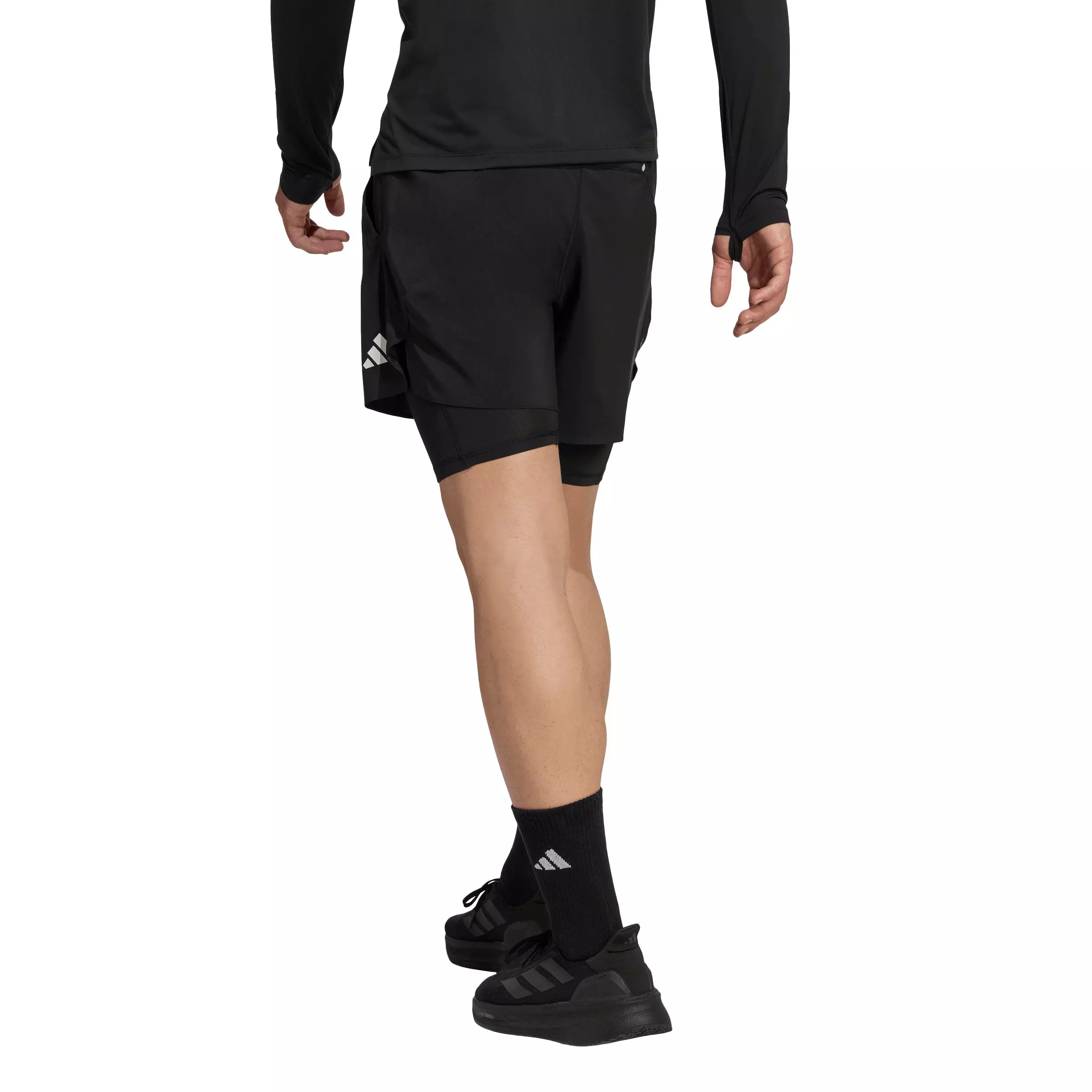 adidas Men's ADI365 Running Iconic Formotion 5-Pocket 2in1 Shorts - Black - BLACK