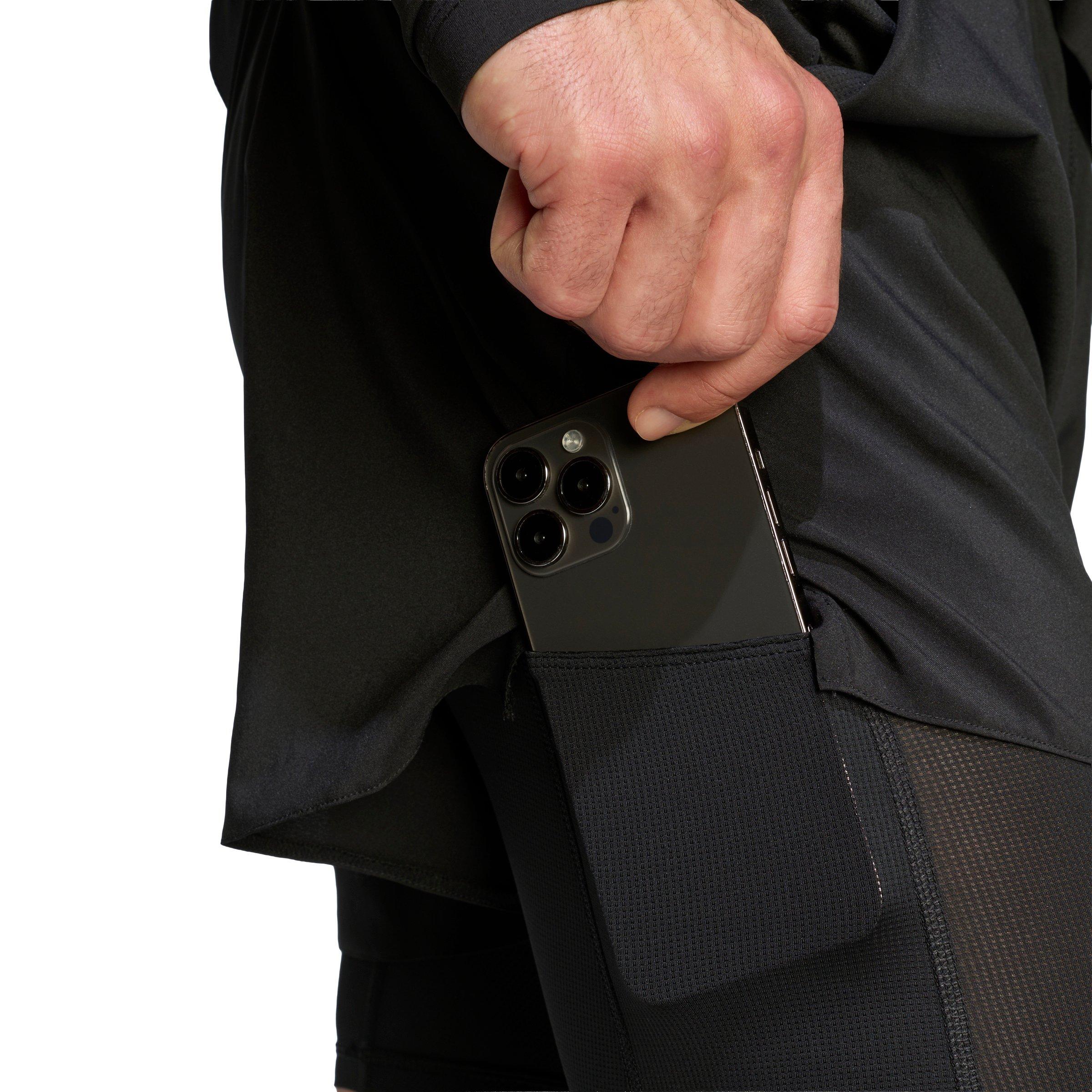 adidas Men's ADI365 Running Iconic Formotion 5-Pocket 2in1 Shorts - Black - BLACK Thumbnail View 3