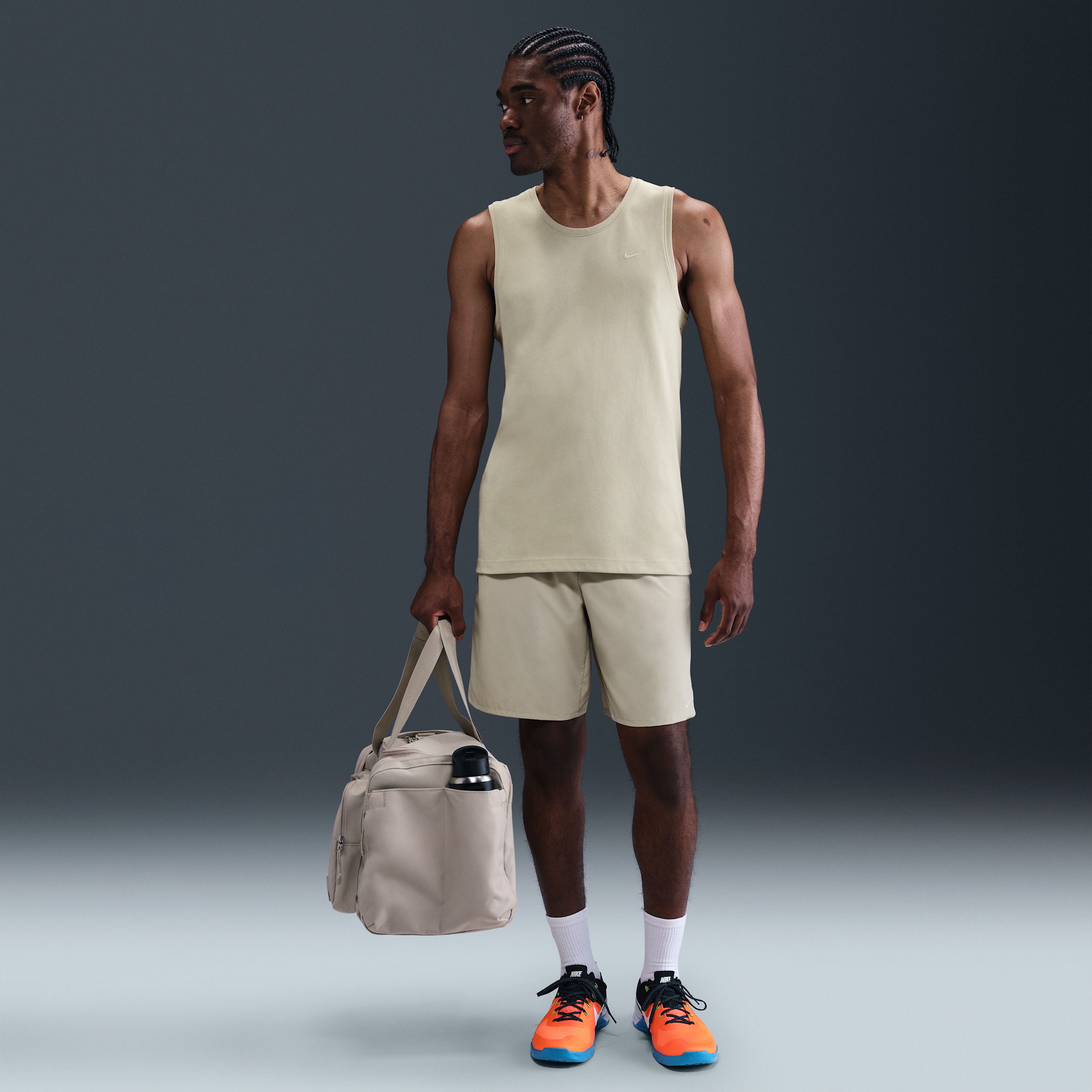 Nike Men's Primary Dri-FIT Versatile Tank - Khaki - KHAKI Thumbnail View 4
