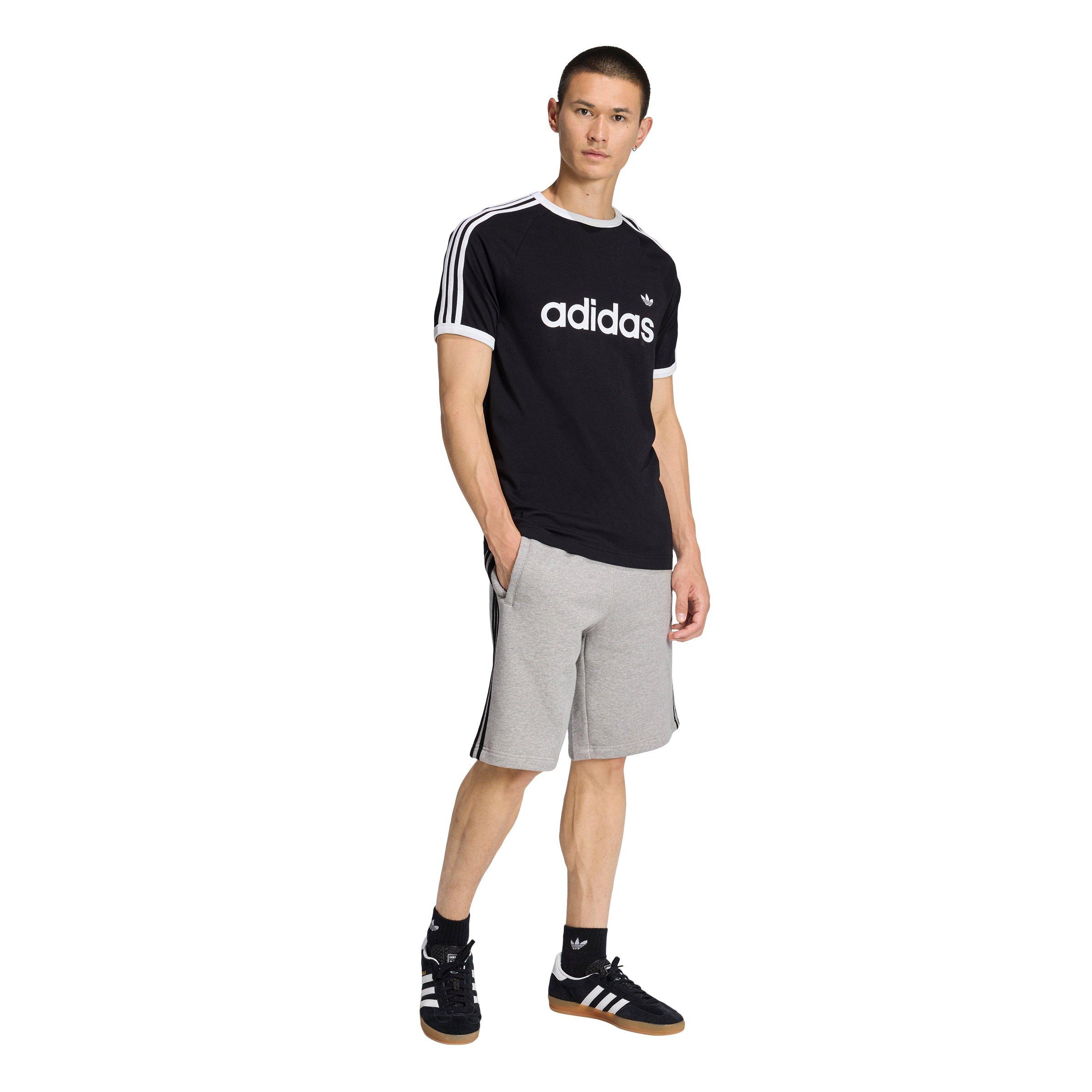 adidas Originals Men's 3-Stripes Shorts - Grey - GREY Thumbnail View 5