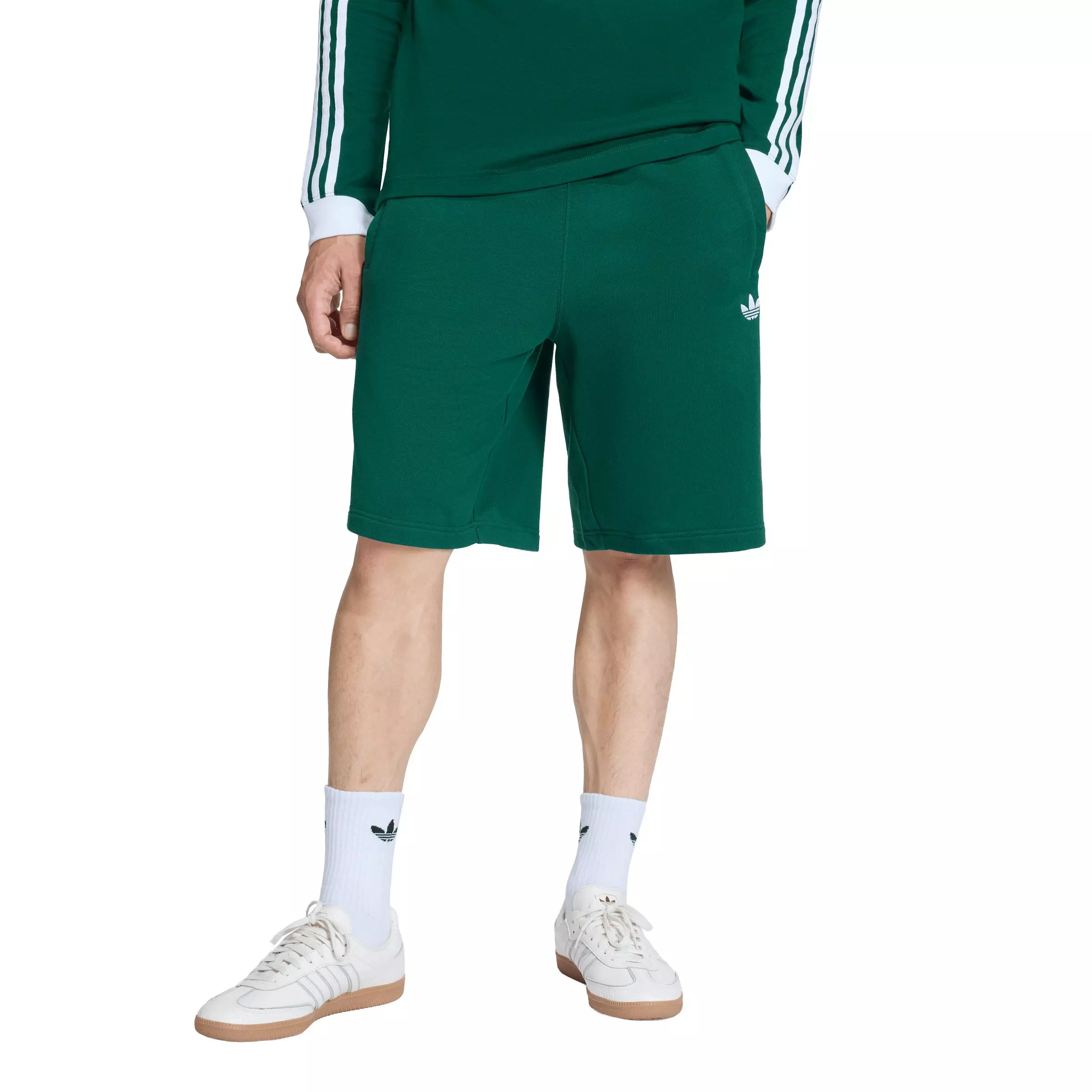 adidas Originals Men's 3-Stripes Shorts - Green - GREEN