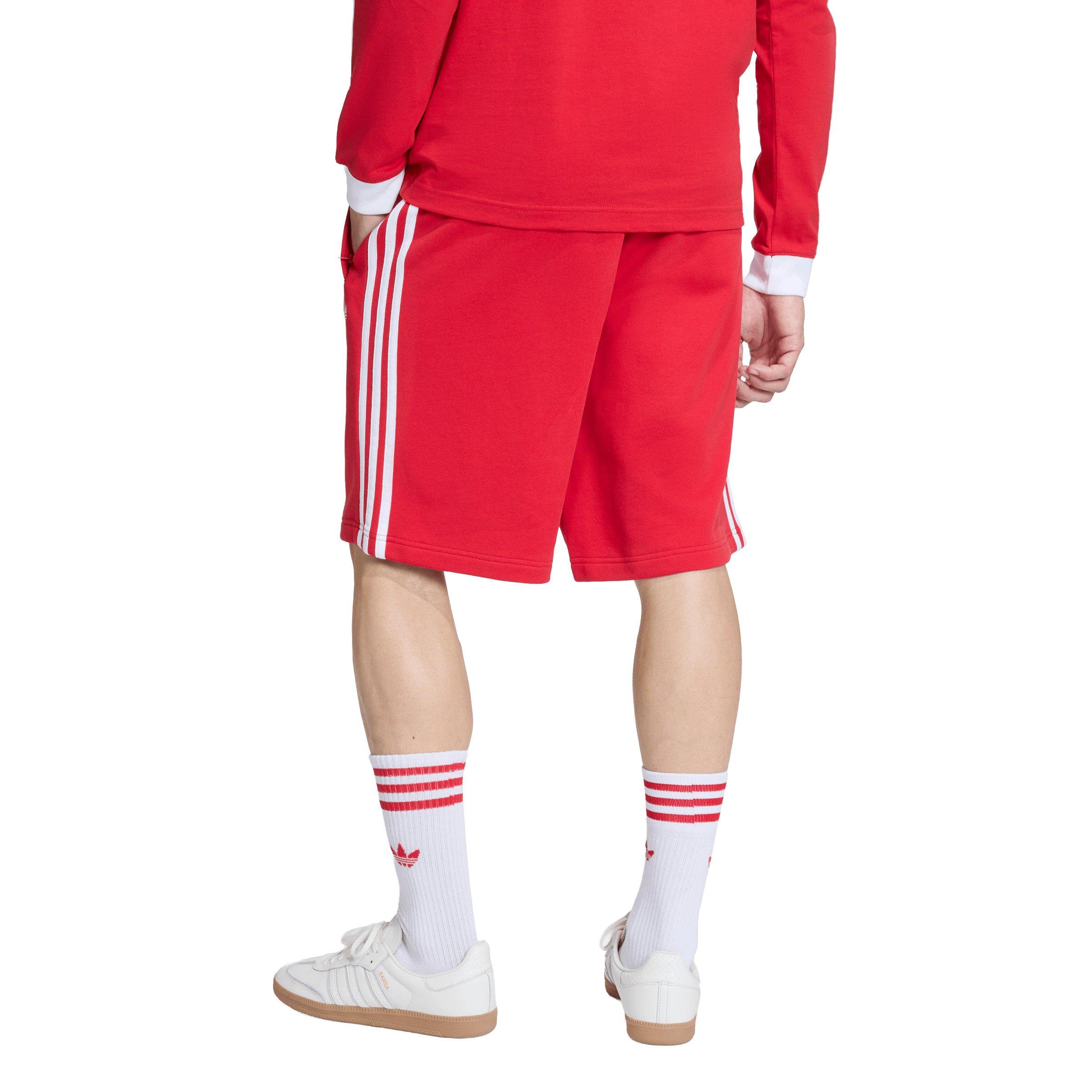 adidas Originals Men's 3-Stripes Shorts - Red - RED Thumbnail View 2
