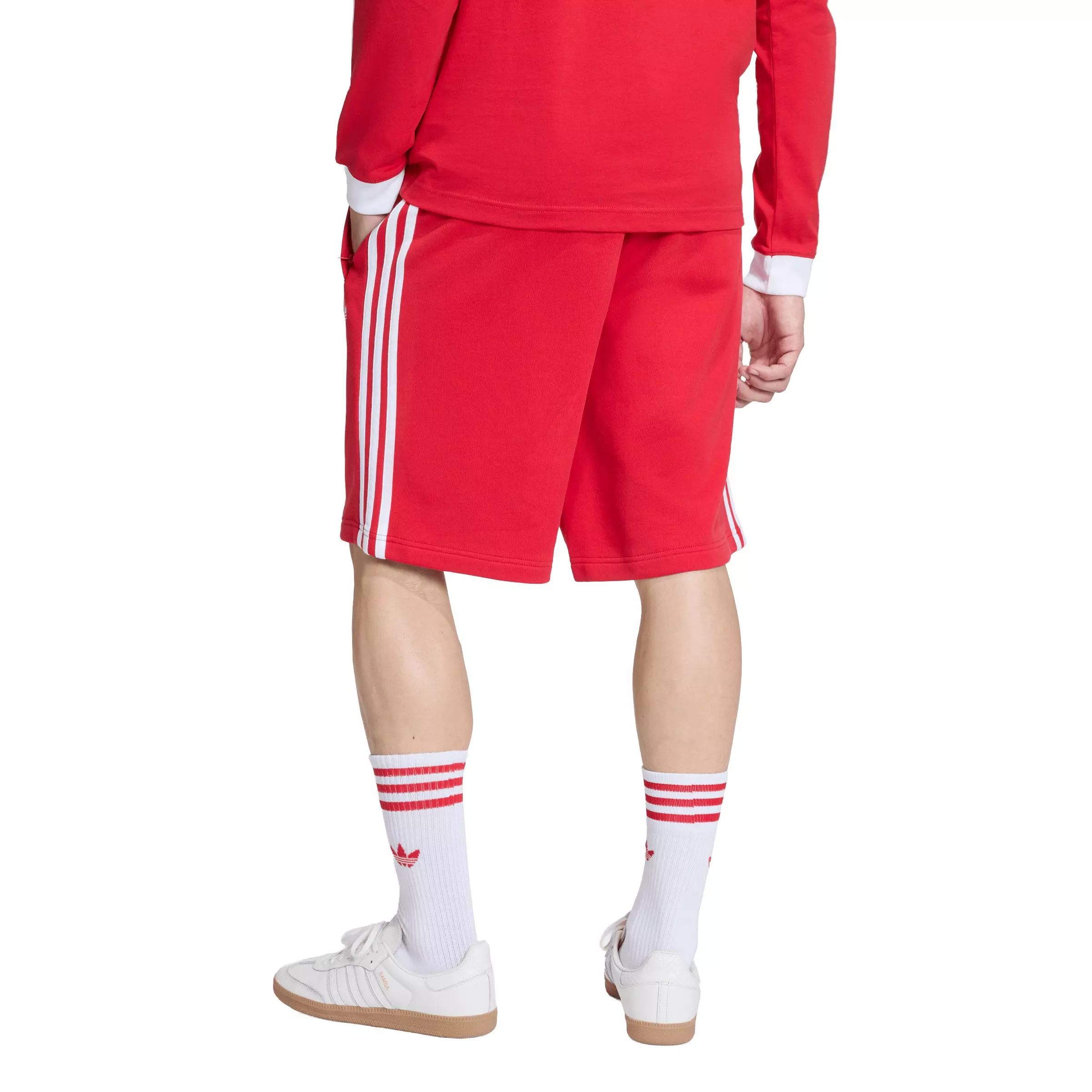 adidas Originals Men's 3-Stripes Shorts - Red - RED