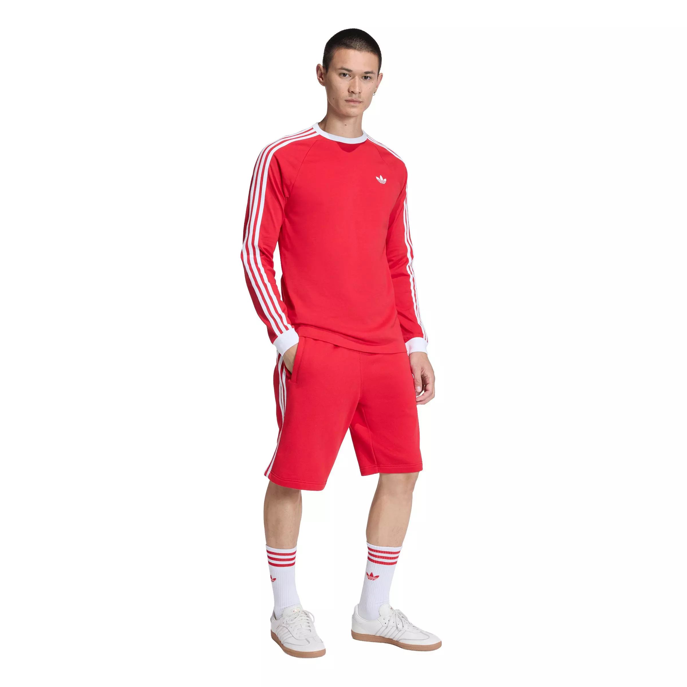 adidas Originals Men's 3-Stripes Shorts - Red - RED