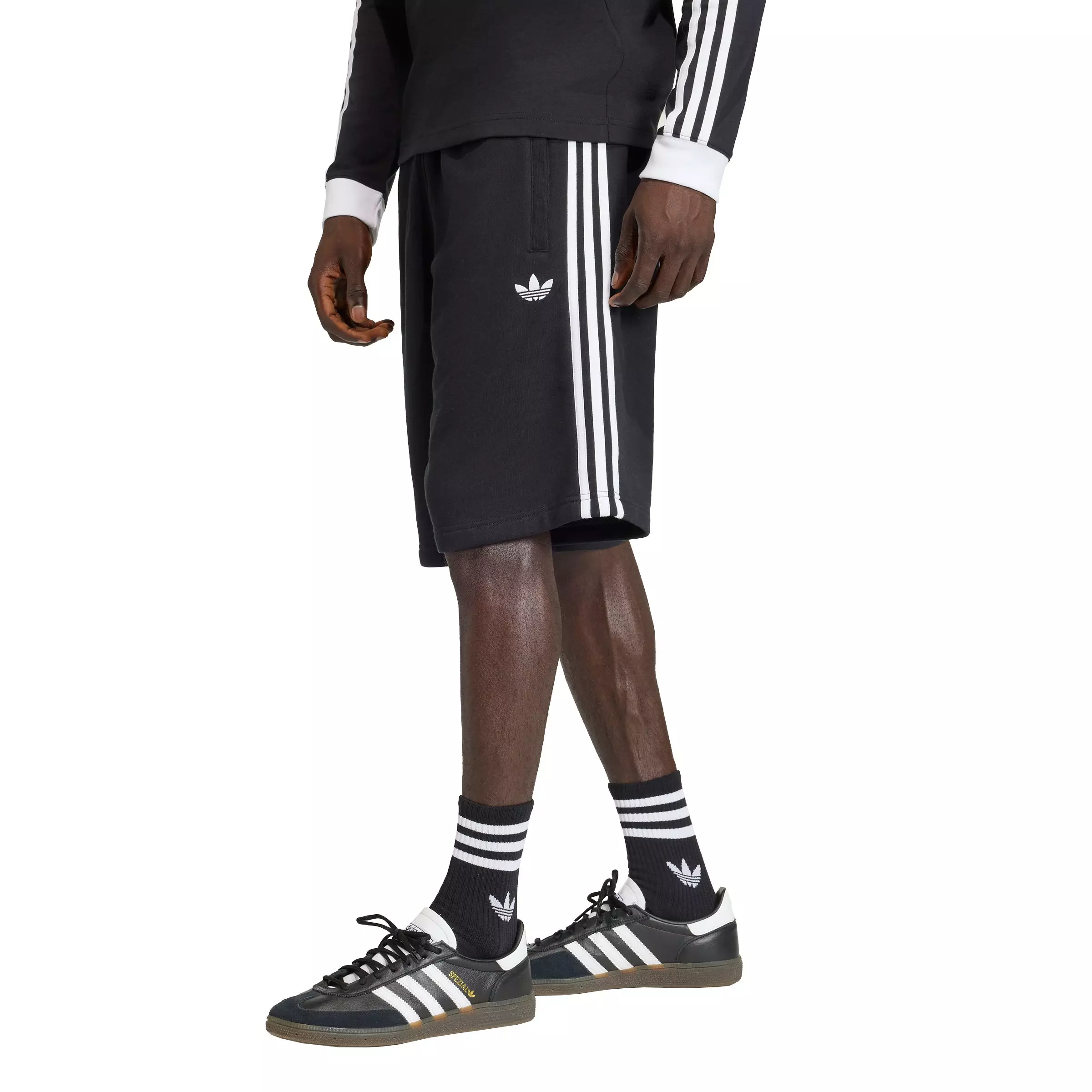 adidas Originals Men's 3-Stripes Shorts - Black - BLACK