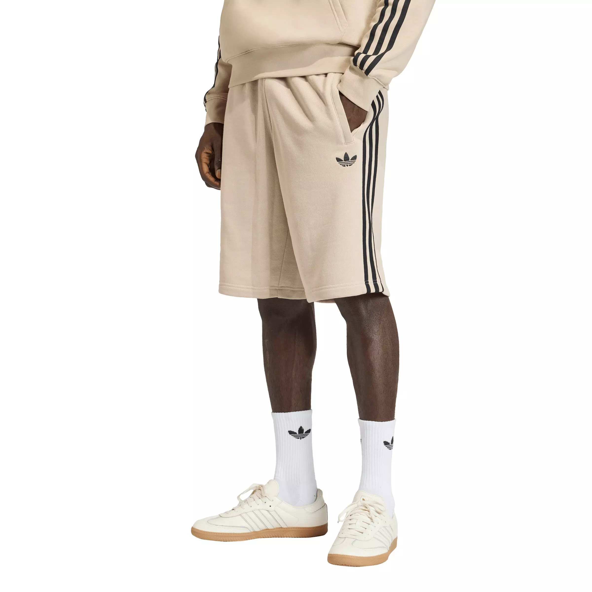 adidas Originals Men's 3-Stripes Shorts - Khaki - KHAKI
